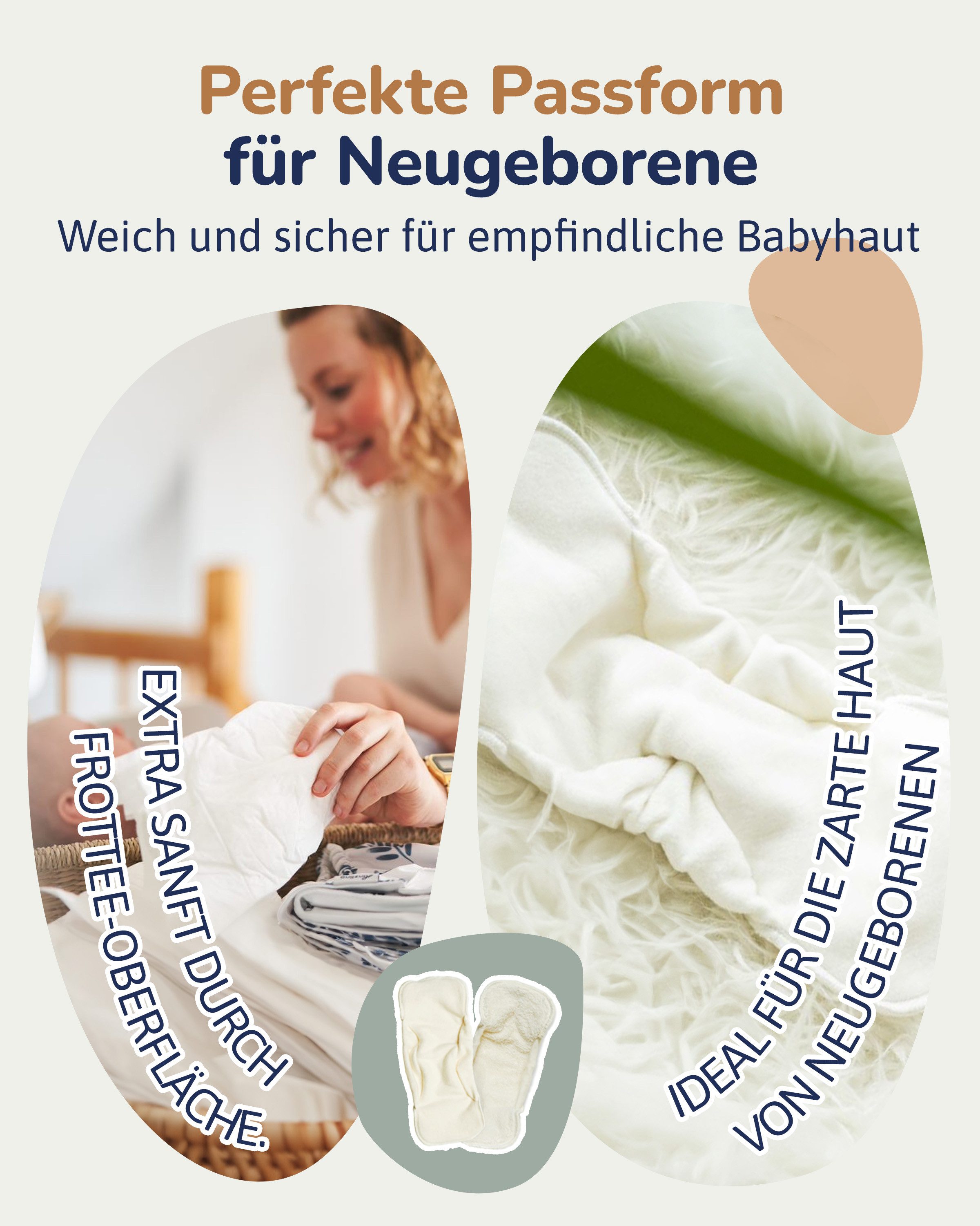 Hinzling Stoffwindeln Allround Saugeinlage – Stoffwindel Einlagen aus Bio Baumwolle