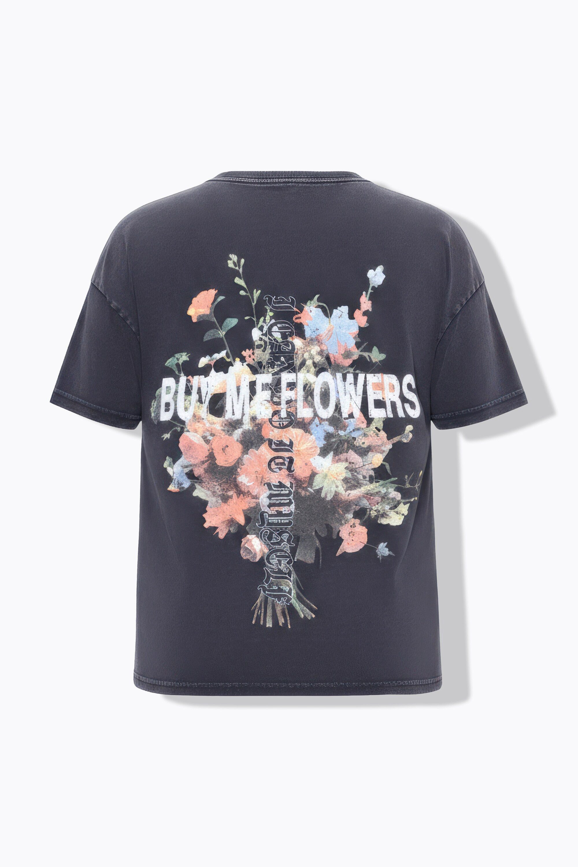 Studio Untold T-Shirt T-Shirt oversized Flowers-Statement Acid Wash