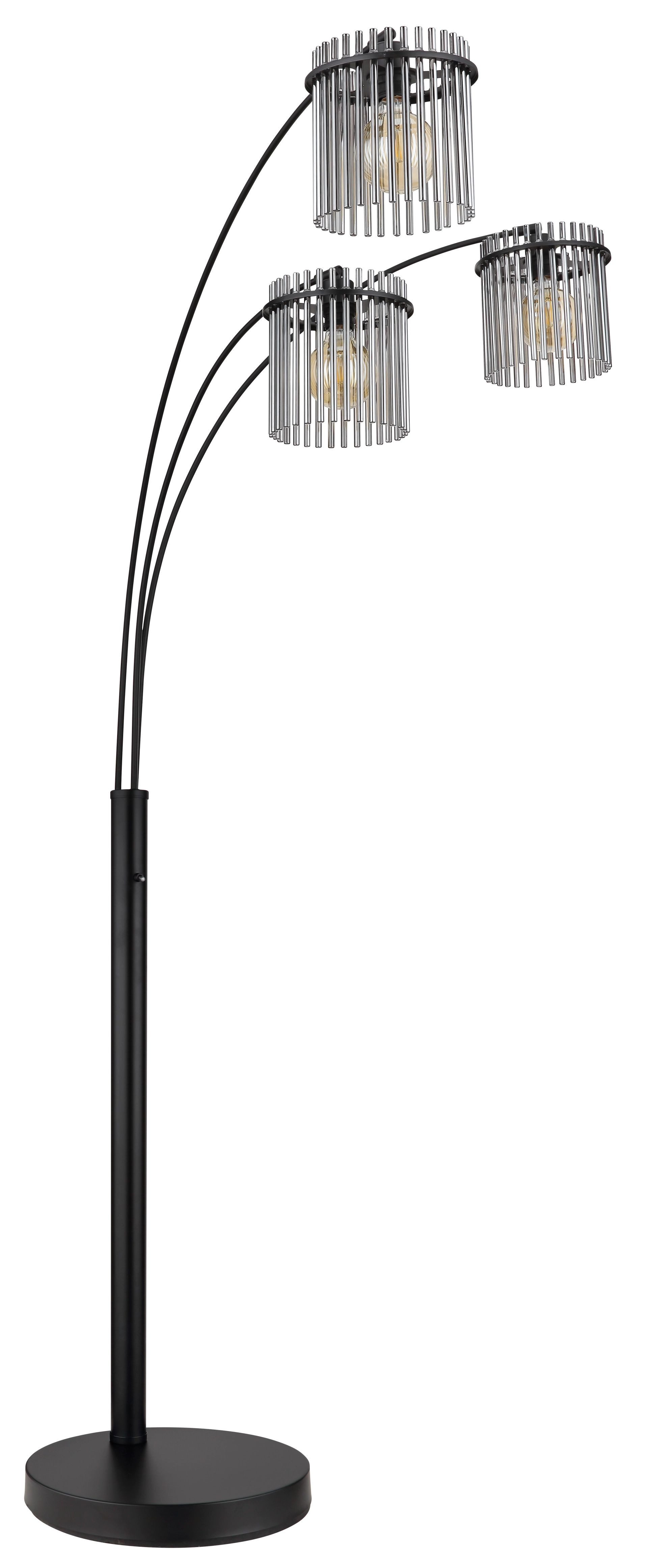 GLOBO LIGHTING Stehlampe GORLEY, ohne Leuchtmittel, Design Glasstäbe, Stehl günstig online kaufen