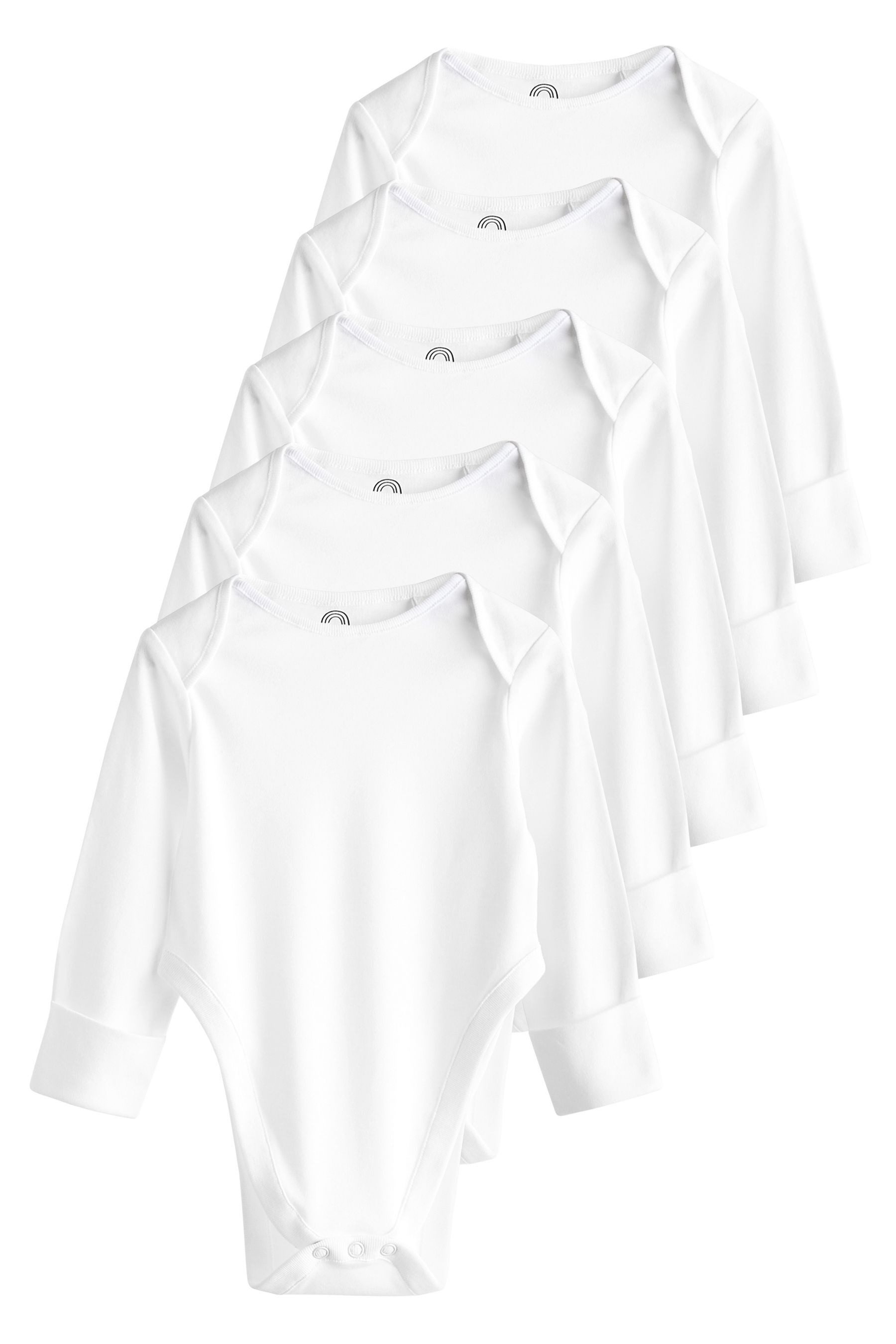 Next Langarmbody 5 x Langärmelige Baby Bodysuits bei Hüftdysplasie (5-tlg)