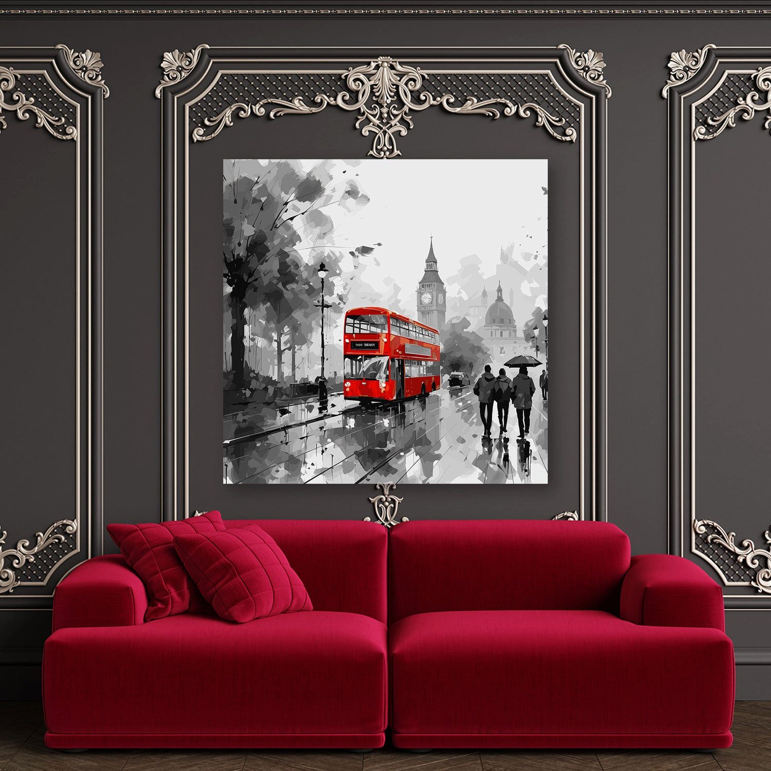 Artedinoi Leinwandbild England London Stadt Leinwandbild Wandbild Kunst XXL Deko, London, Stadtansicht