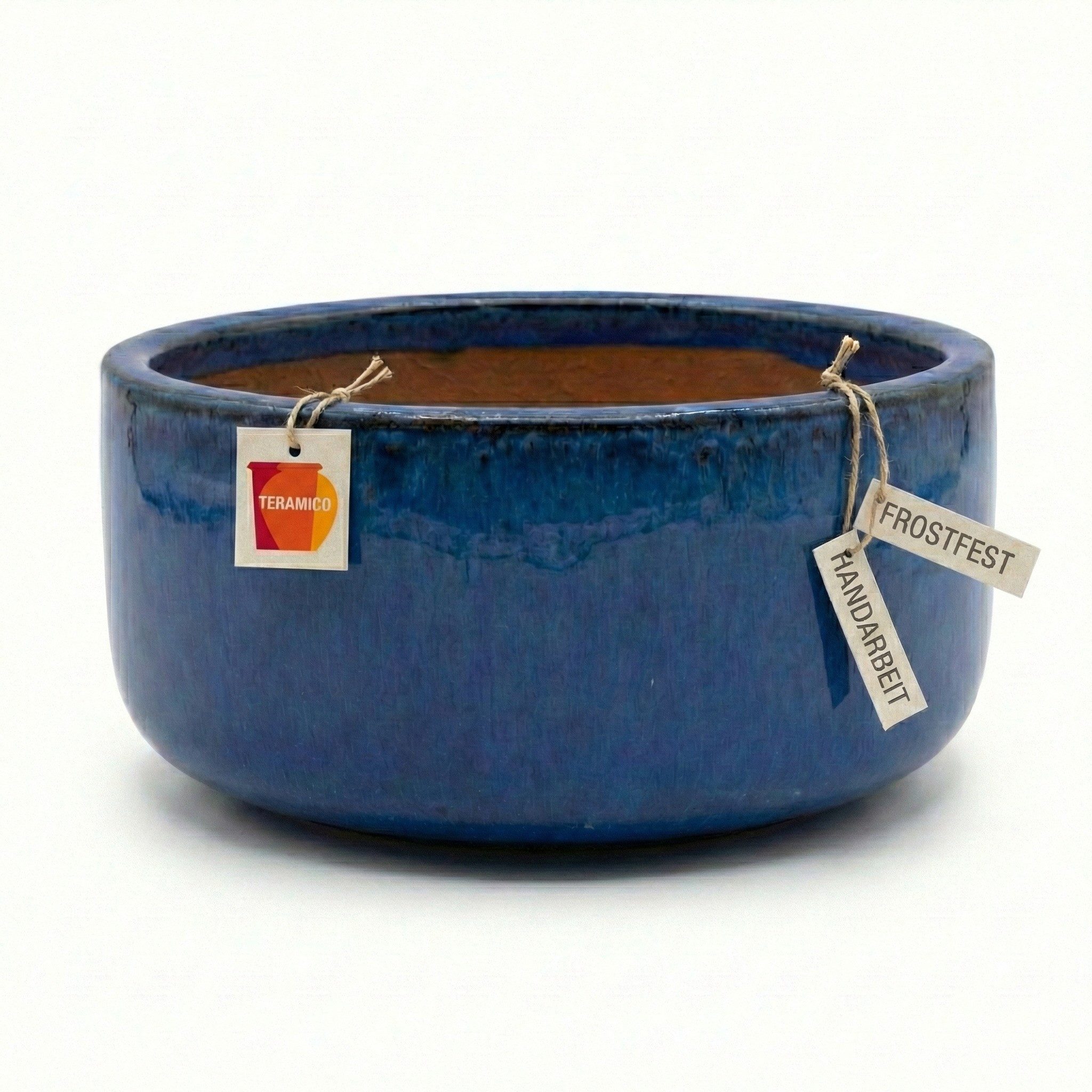 Teramico Blumentopf Pflanzgefäß Schale "Amsterdam" Royal Blau Ø 21 - 38 cm Frostfest (1 St), Frostfest, UV-Fest