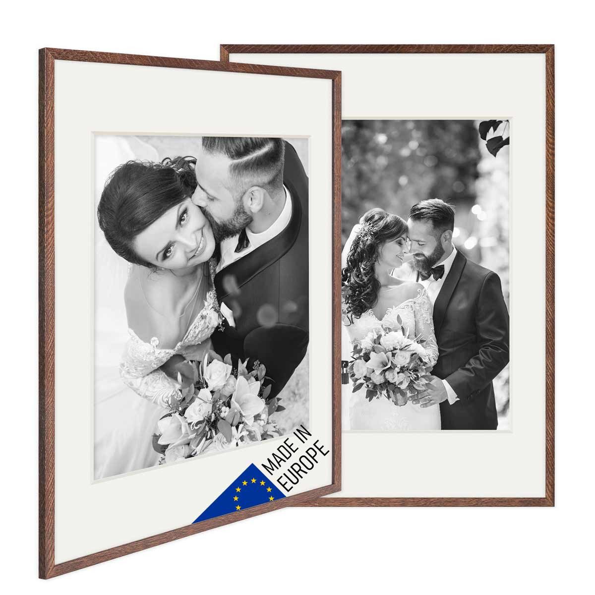 PHOTOLINI Bilderrahmen 2er Set Echtholz mit günstig online kaufen