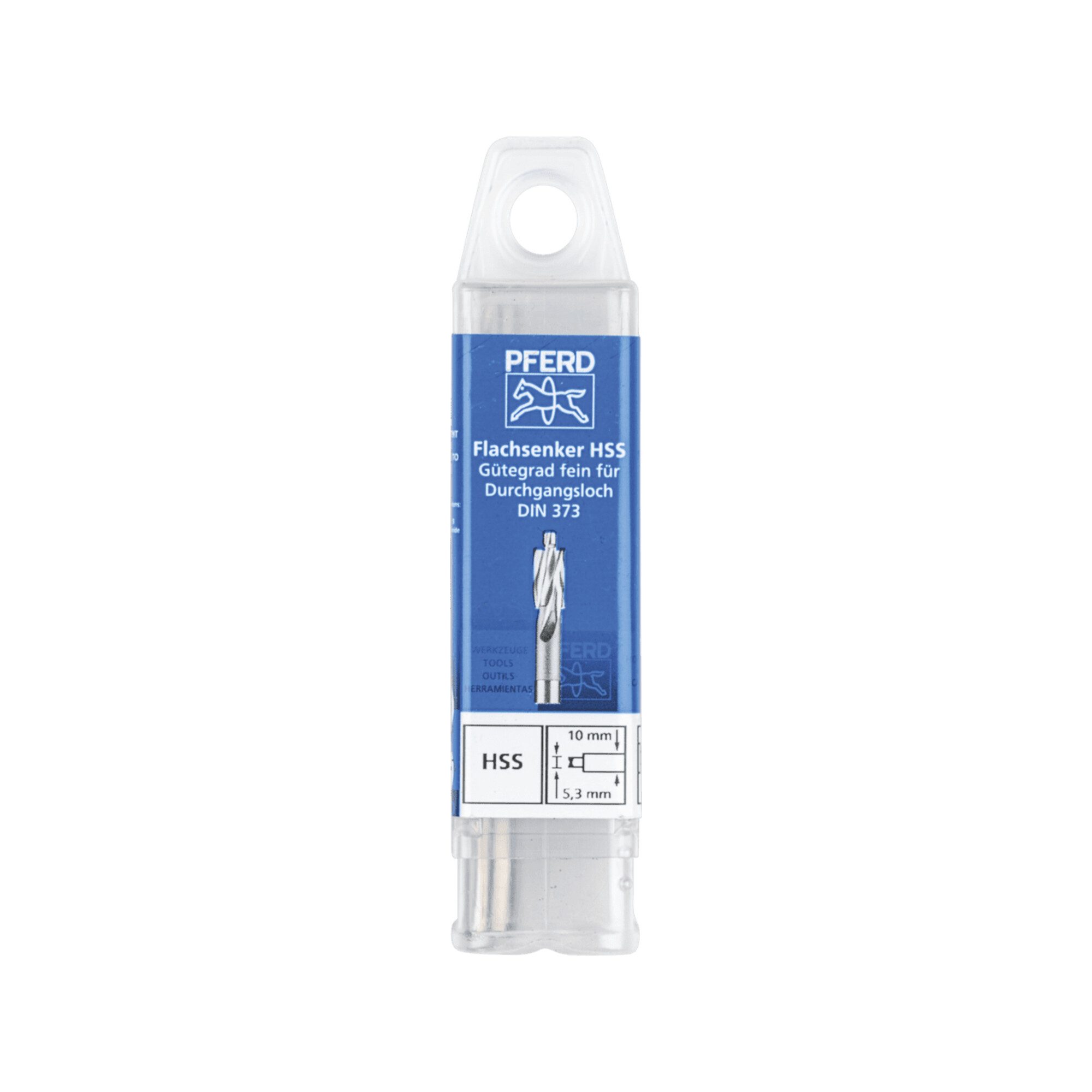 Pferd Kegelsenker PFERD TOOLS HSS Flachsenker mit Führungszapfen DIN 373 Ø 10,0mm Schaft