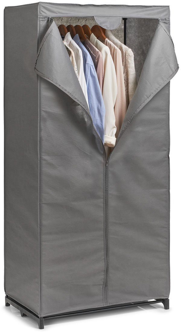 Zeller Present Kleiderschrank mit Reißverschluss, Praktischer Kleiderschrank  aus Metall und Vlies