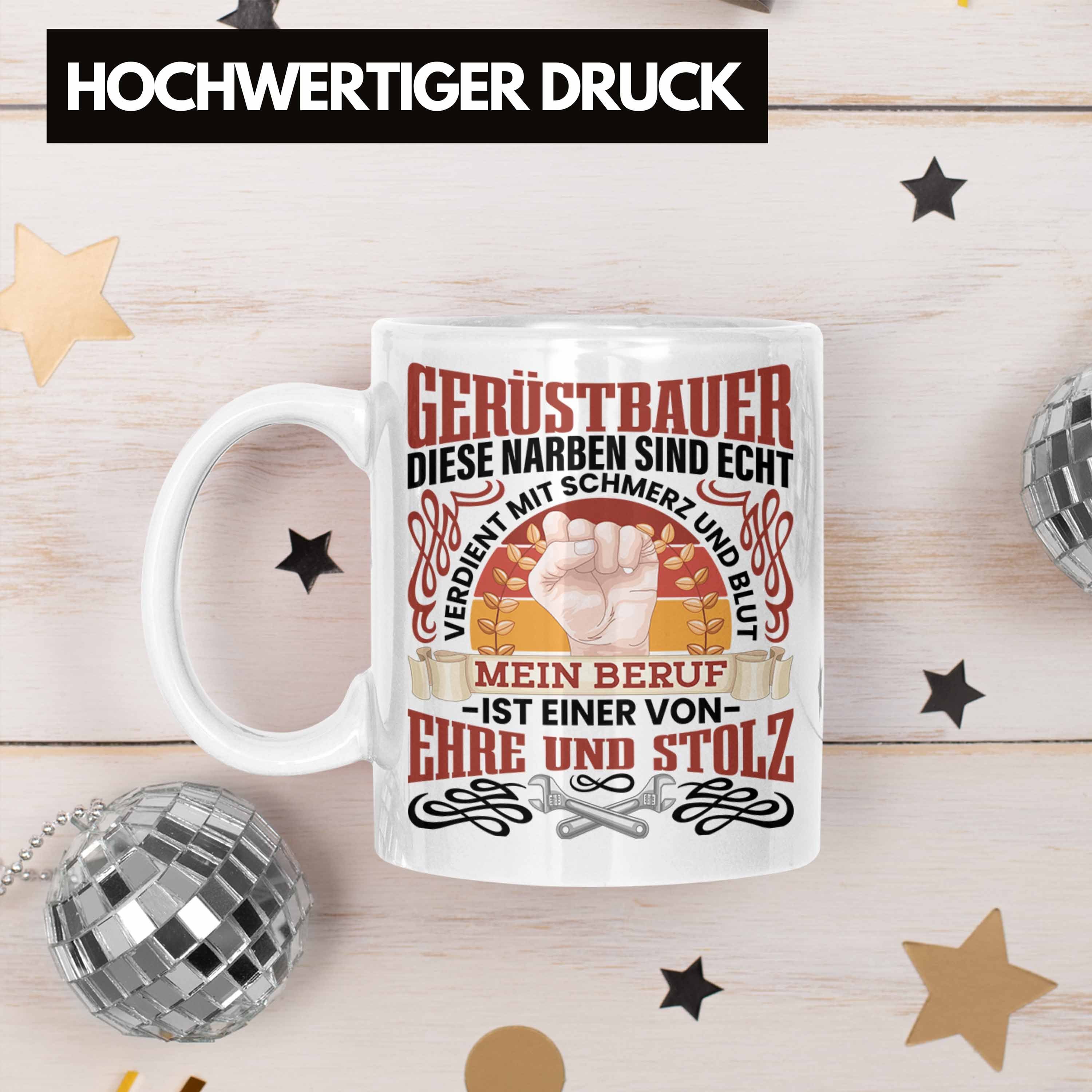 Trendation Spruch Männer Geschenk Tasse Tasse Weiss Gerüstbauer Gerüstbaumeister