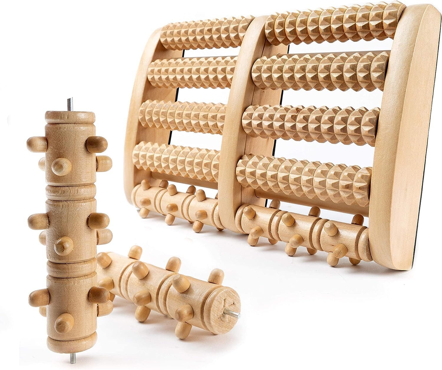 Fußmassagegerät Fußmassageroller mit AUSTAUSCHBAREN Rollen Fußroller+ 2 Zusatzrollen