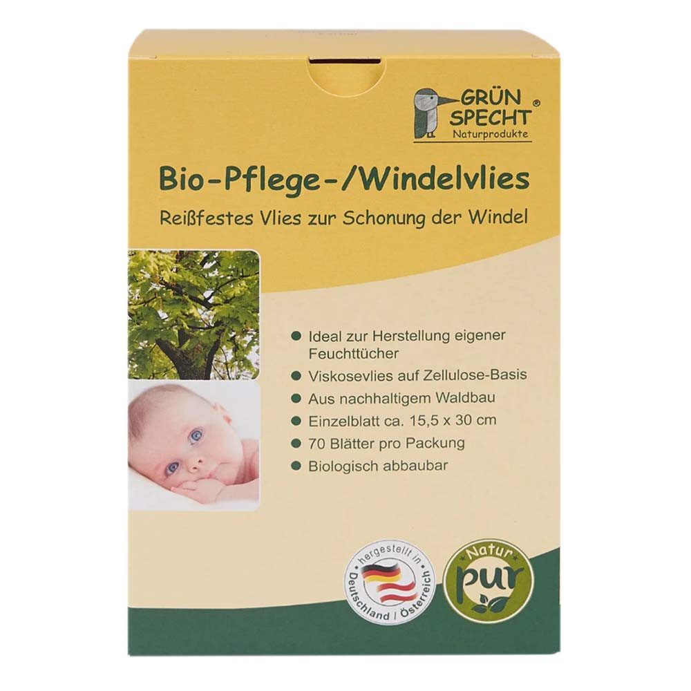 GRÜNSPECHT Pflege-/Windelvlies 70 Blatt (15,5x30cm) Hygienemittel