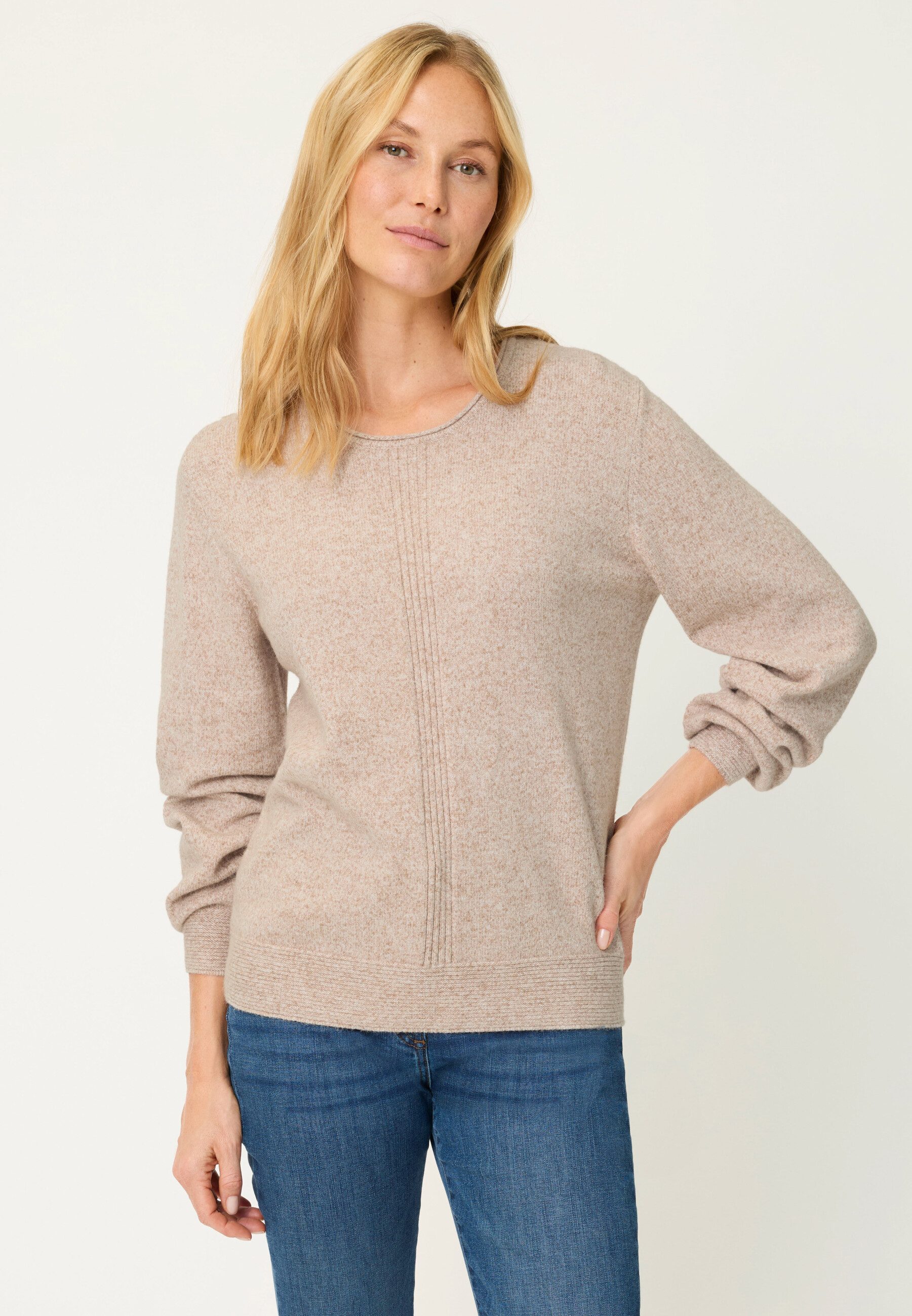 Olsen Strickpullover mit feiner Struktur