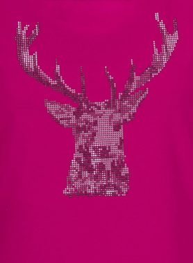 Trigema T-Shirt TRIGEMA T-Shirt Glitzer-Hirsch (1-tlg)