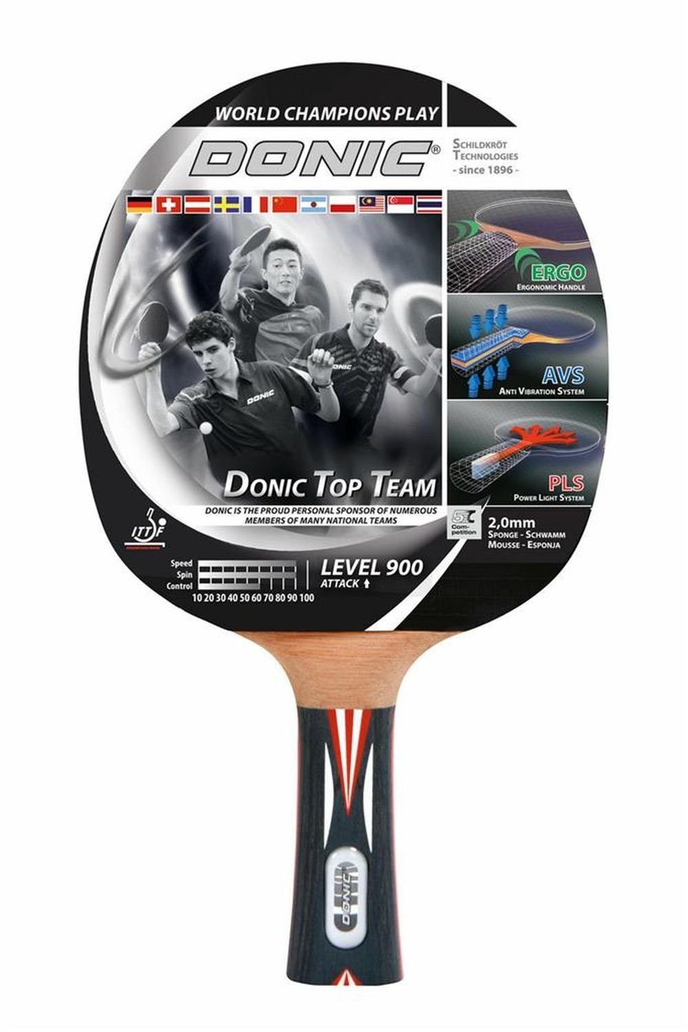 Donic-Schildkröt Tischtennisschläger Team Schläger Tischtennis 900, Table Top Bat Racket Tennis