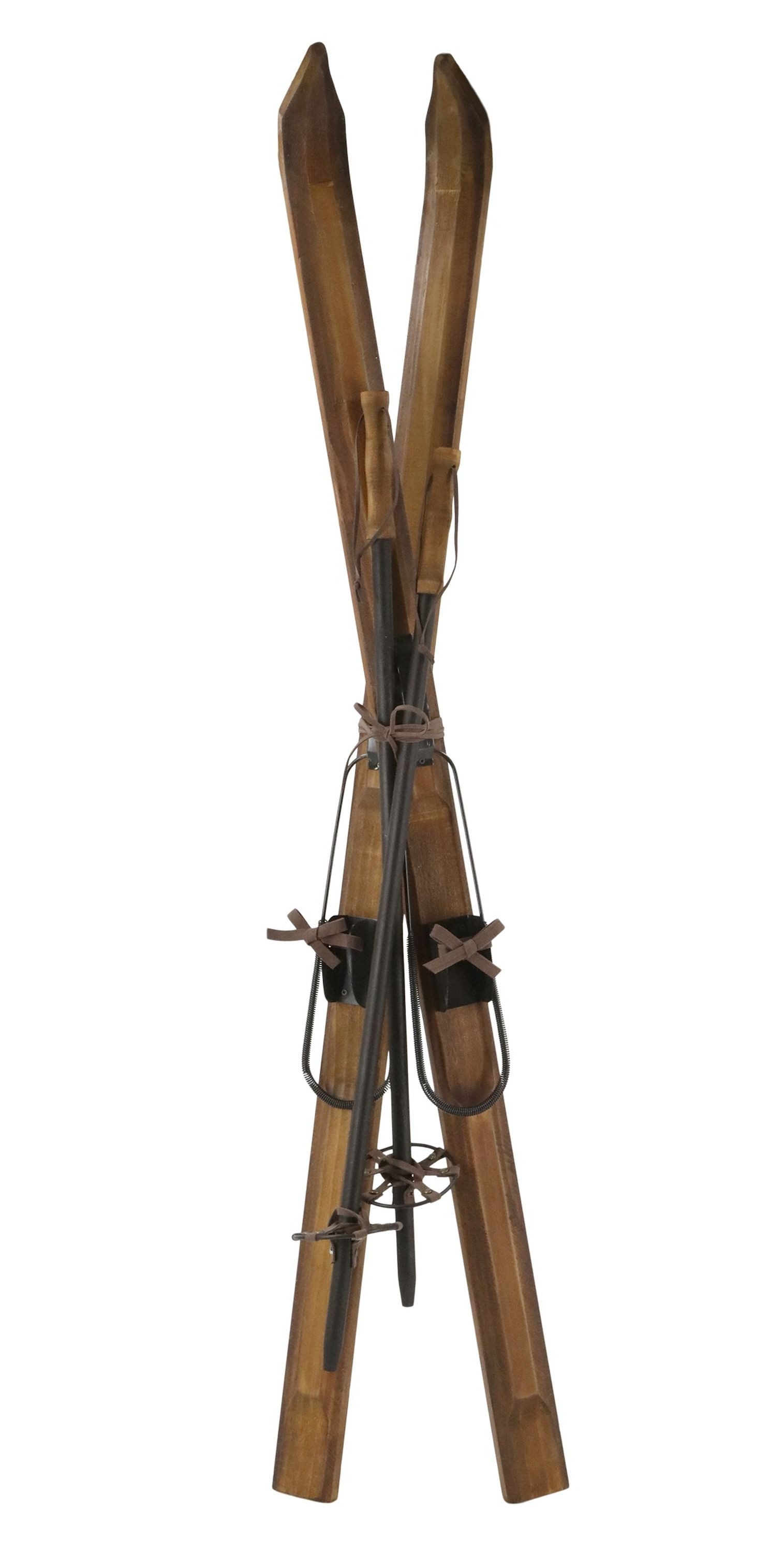 Chic Antique Dekoobjekt Chic Antique - Deko Ski 120cm Holz Vintage Winterdeko Weihnachtsdeko