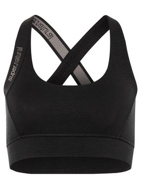 SUPER.NATURAL Sport-BH Damen, atmungsaktiv, Merino RUBBERRIBBRA casual, Tanktop