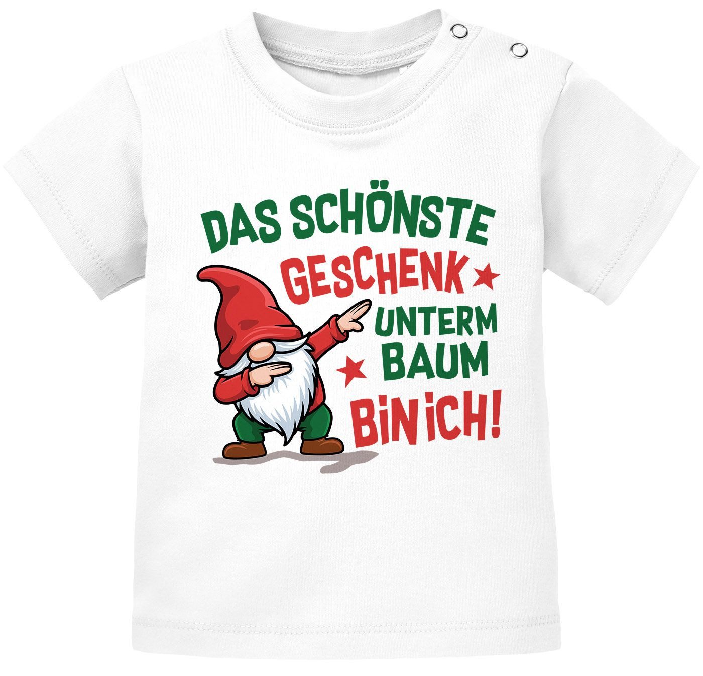 MoonWorks Print-Shirt Baby Shirt kurzarm Weihnachten Spruch lustig Wichtel Print XMAS