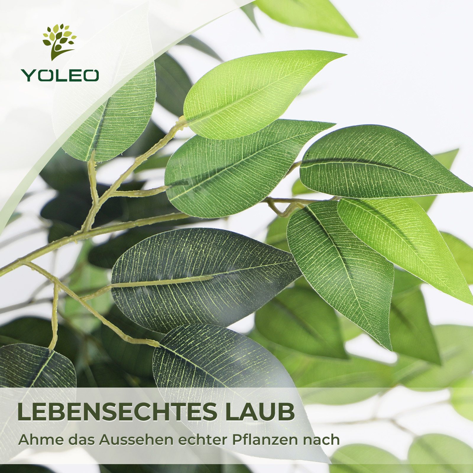 Kunstpflanze Künstliche Pflanzen Dracaena/ Ficus/ Bambus/ Olivenbaum, YOLEO günstig online kaufen