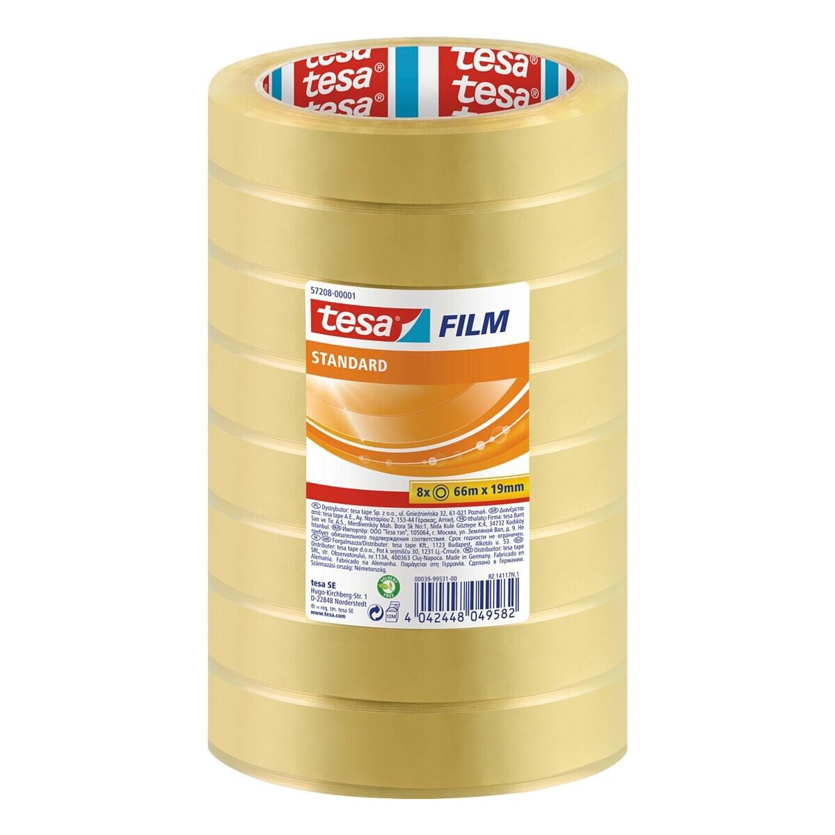tesa Klebeband FILM (8-St) 19 mm/66 m, transparent & klebstark günstig online kaufen