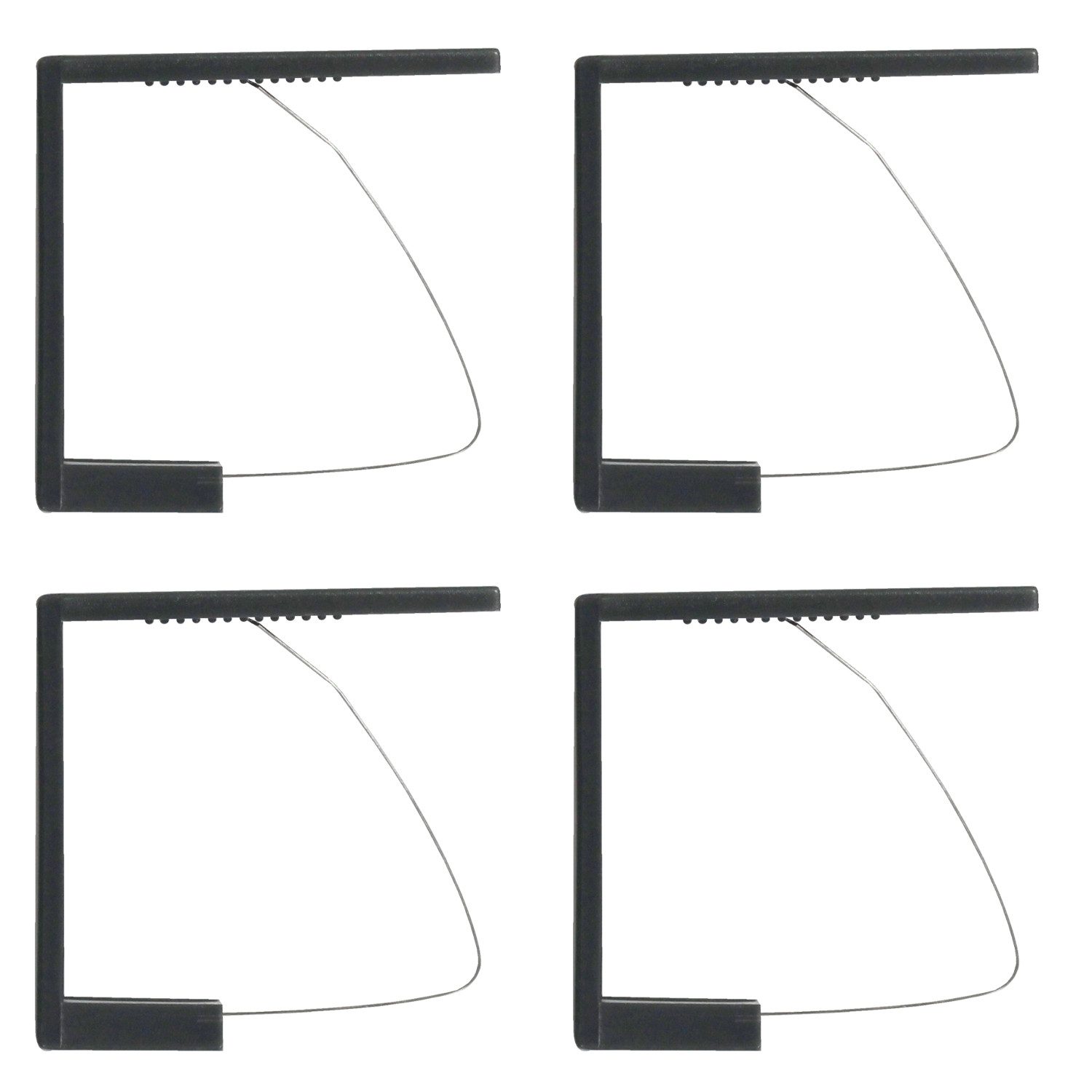 Macosa Home Tischtuchklammer 4er Set Tischdeckenhalter Schwarz Metall Kunststoff Tischtuchhalter, (Outdoor Indoor, 4-tlg., 4 teilig Tischtuchklammern Klammern), Tischdeckenklammern modern Tischdecken Halter