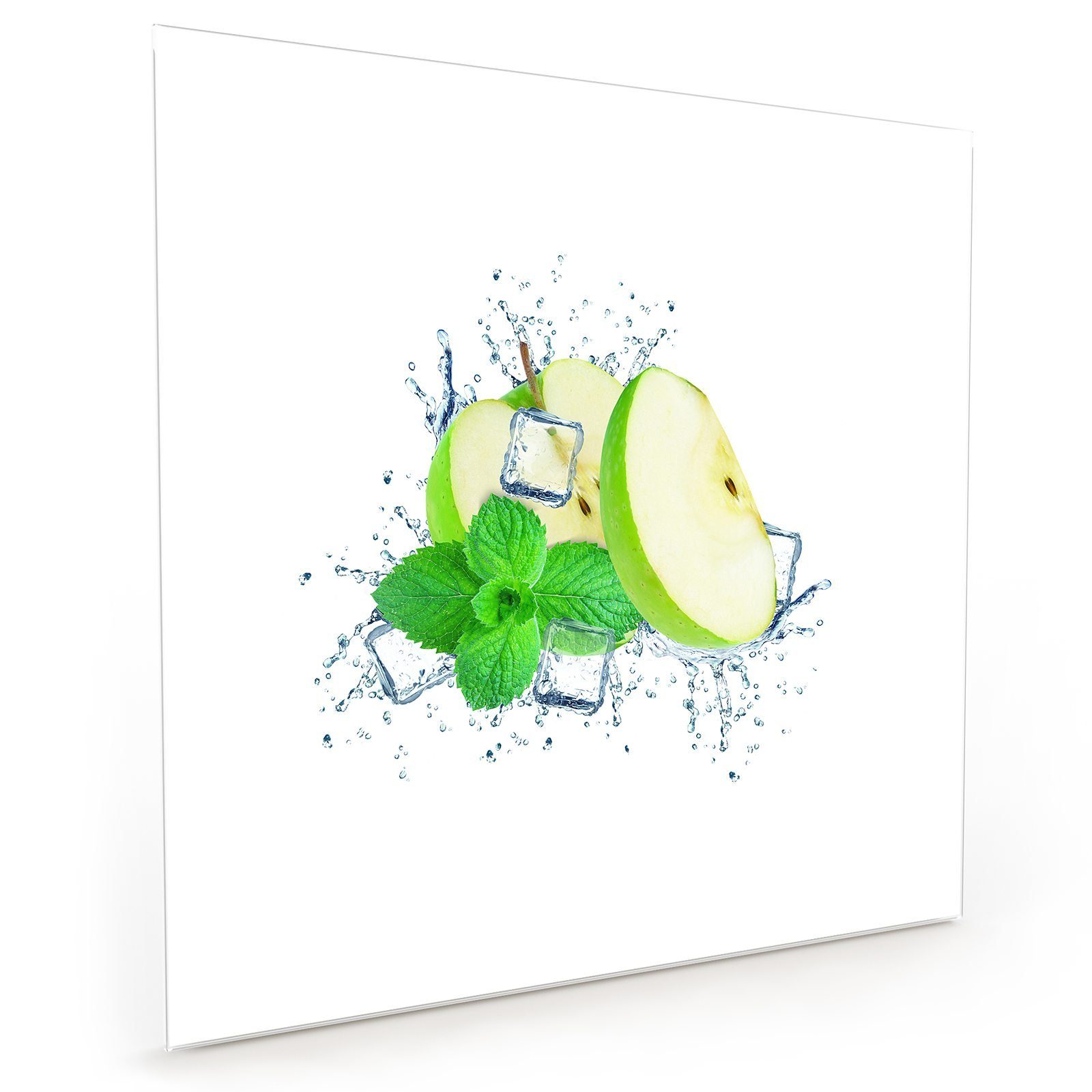 Primedeco Küchenrückwand Küchenrückwand Spritzschutz Glas mit Motiv Äpfel im eigenen Splash