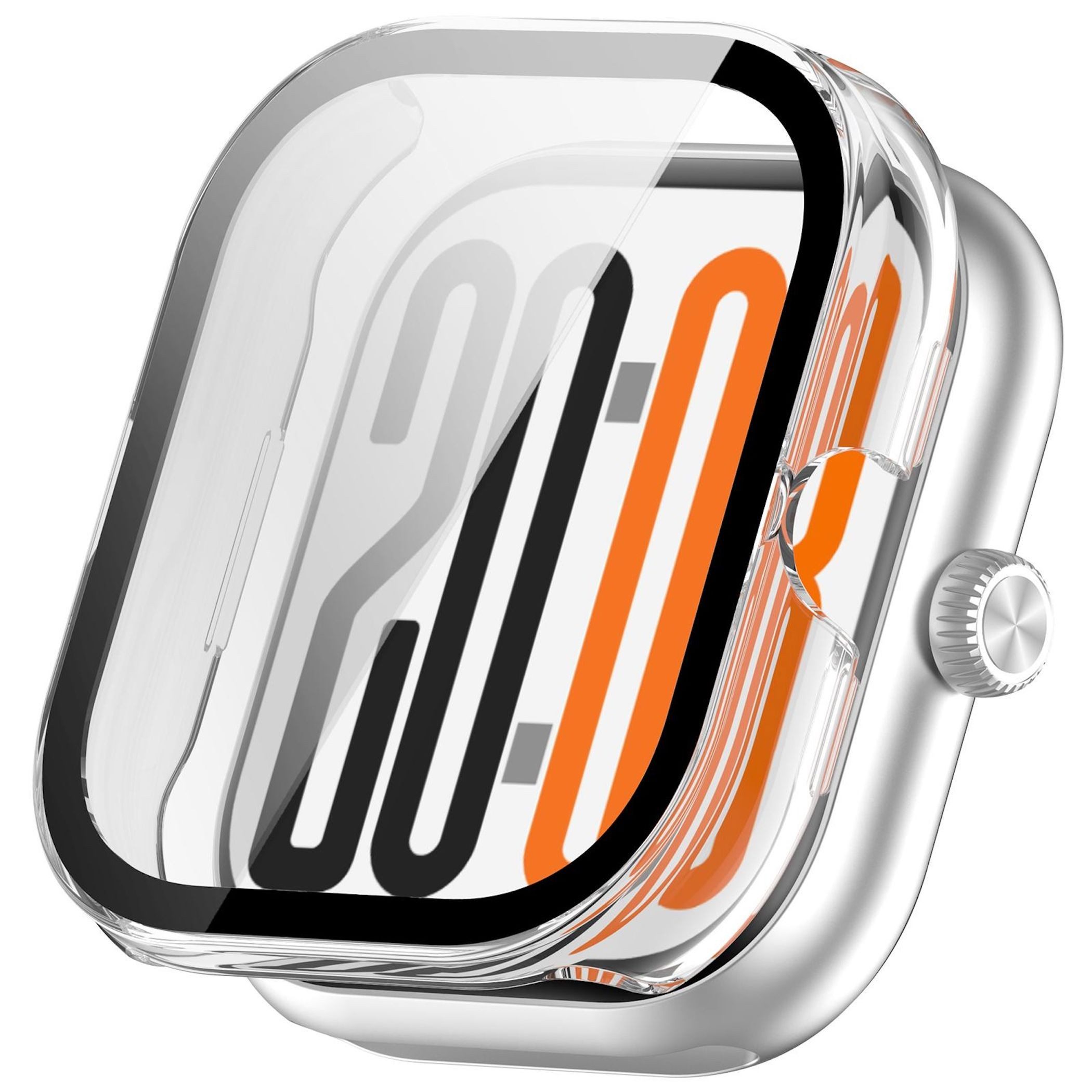 Wigento Smartwatch-Hülle Für Honor Watch X5 Kunststoff Schutz Hülle + 9H Hart Glas Transparent, Schutzhülle aus PC + Hart Glas für Rundumschutz