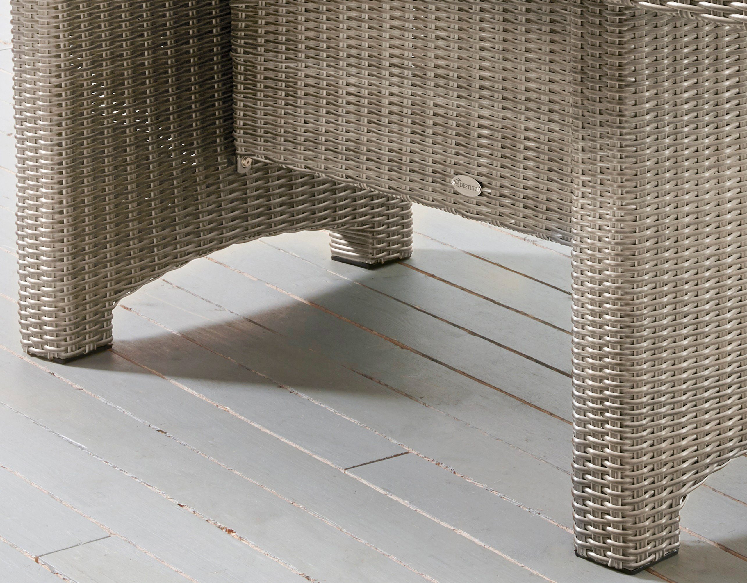 Destiny Gartentisch LUNA, (200x75x100cm), Aluminium, Polyrattan