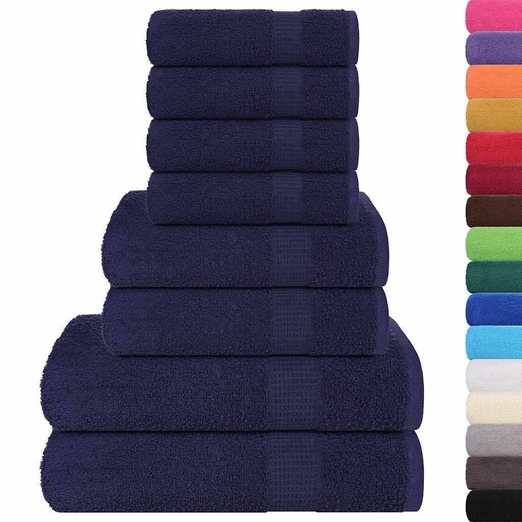 vidaXL Badetücher 8-tlg. Handtuch-Set Marineblau 360 günstig online kaufen