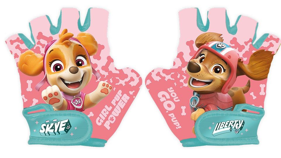 Seven Polska Fahrradhandschuhe "Paw Patrol Girls", Größe S, fingerloser Schutz-Handschuh