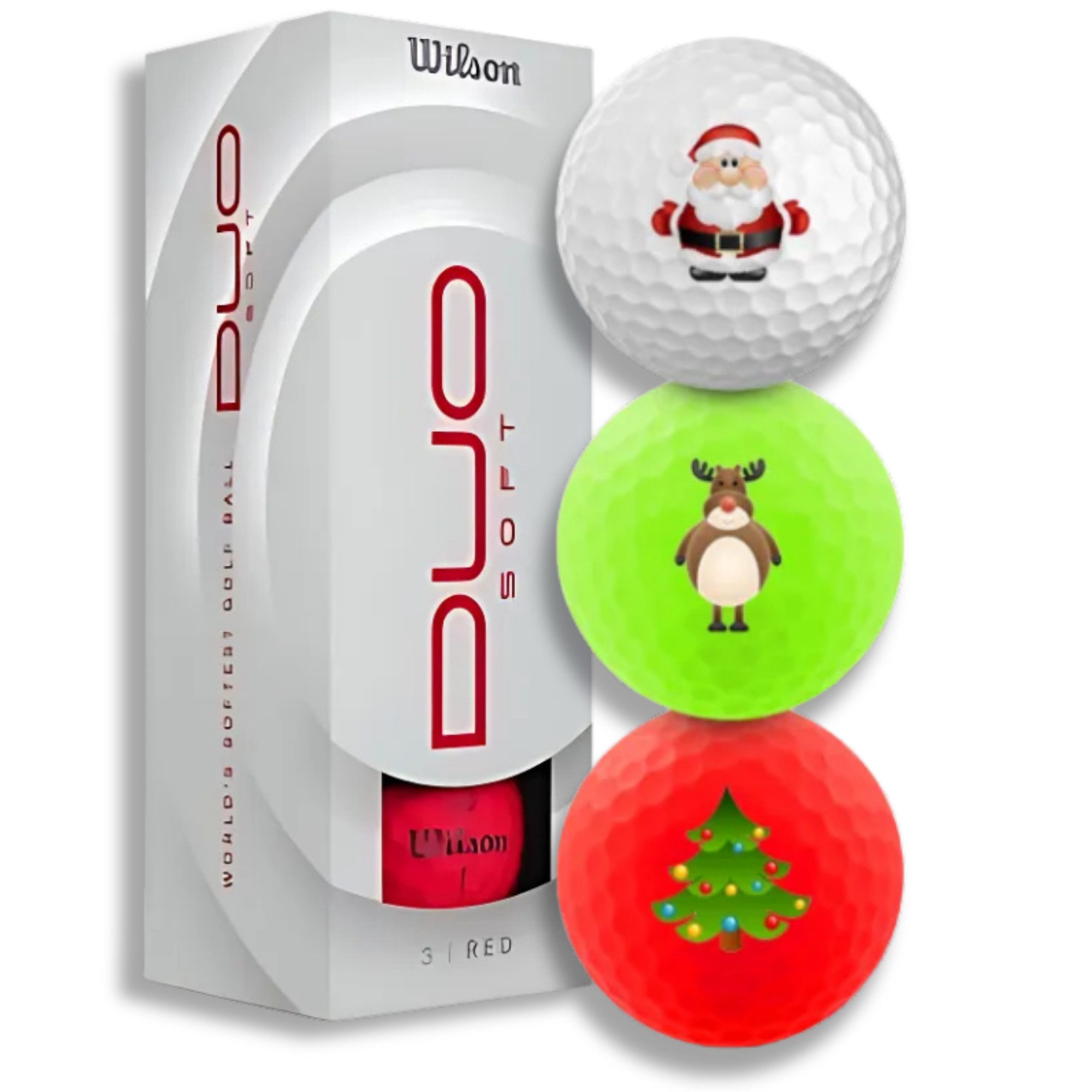 Wilson Golfball Duo-Soft Weihnachtsgolfbälle 3er Pack (1-St)