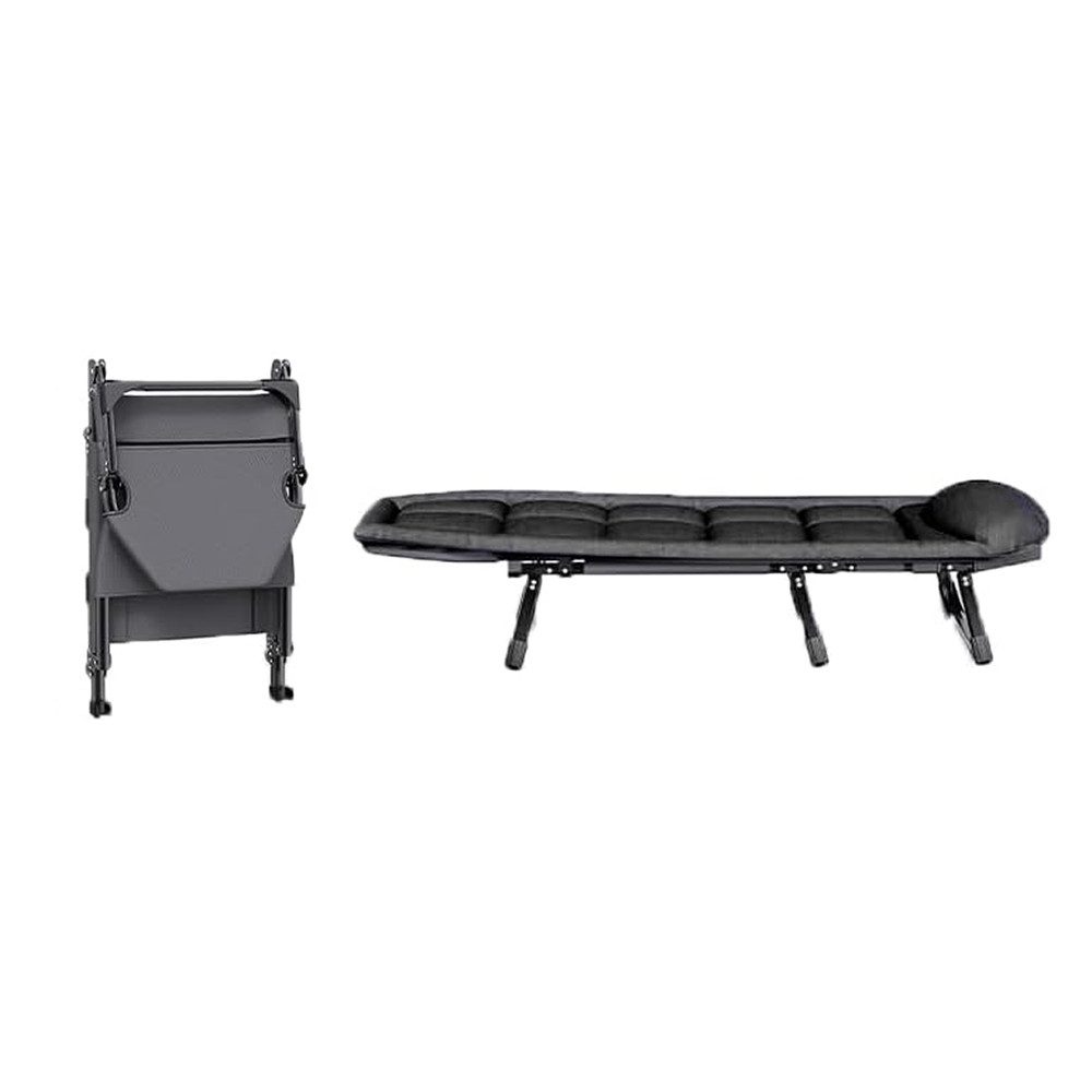 Divit Gartenliege Klappbarer Liegestuhl Sonnenliege gepolstert 200 x 64 x 30 cm GI20 sch