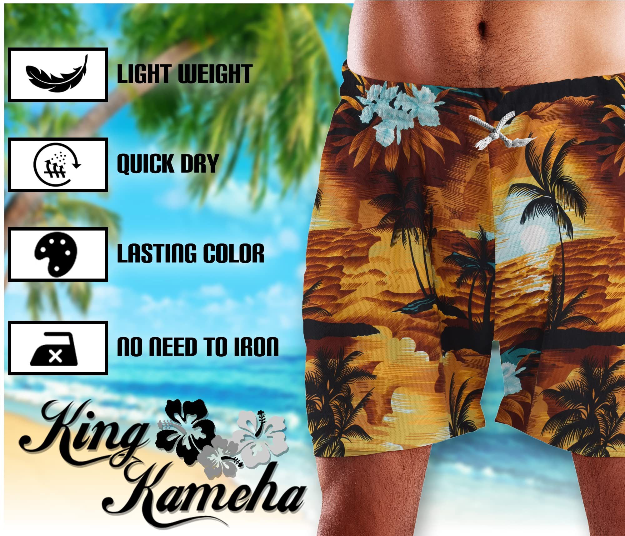 King Kameha Badeshorts Surf Funky Hawaii günstig online kaufen