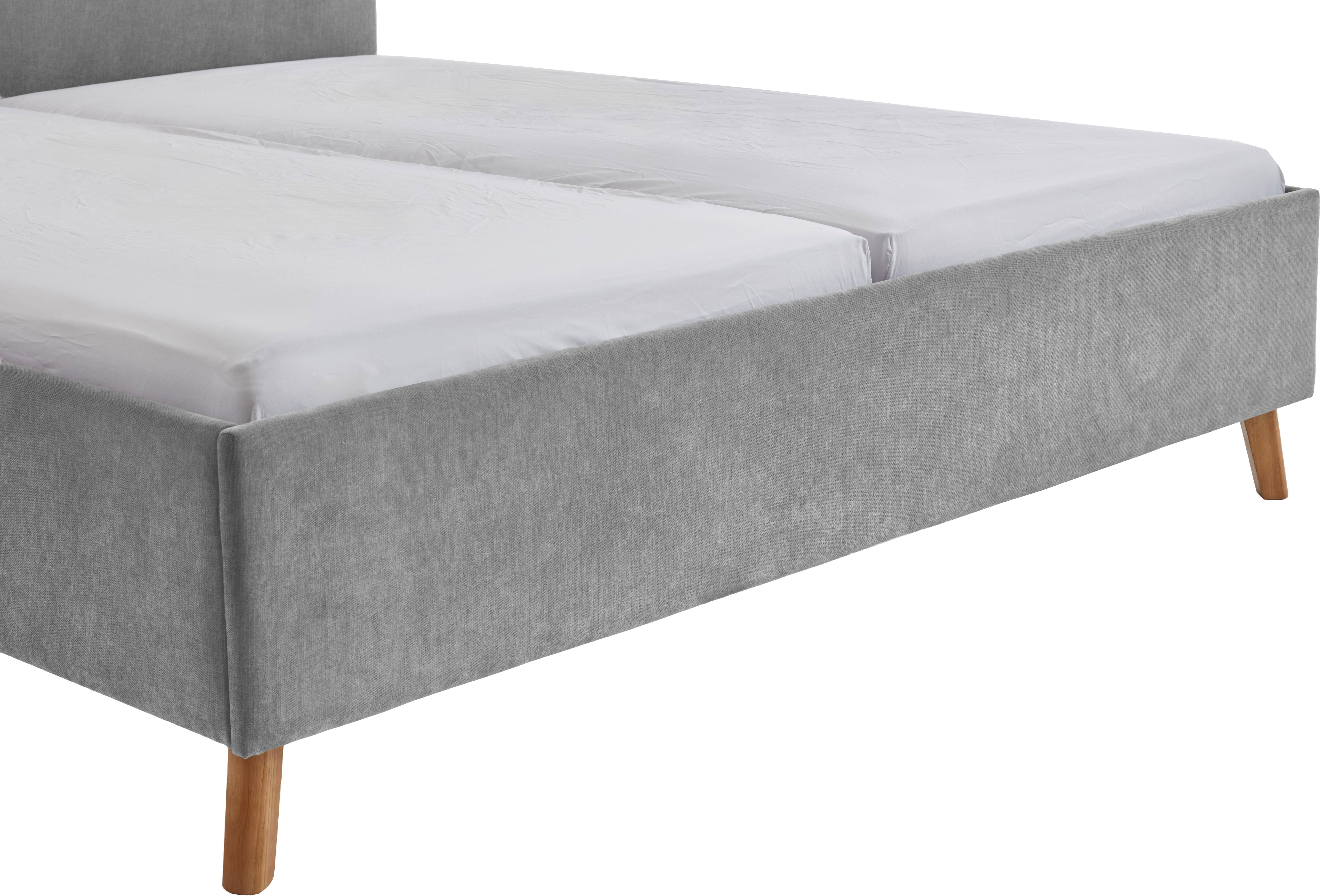 meise.möbel Polsterbett Piano, in verschiedene Farben und Breiten erhältlich, wahlweise mit schwarzem oder eichefarbigem Holzfuß