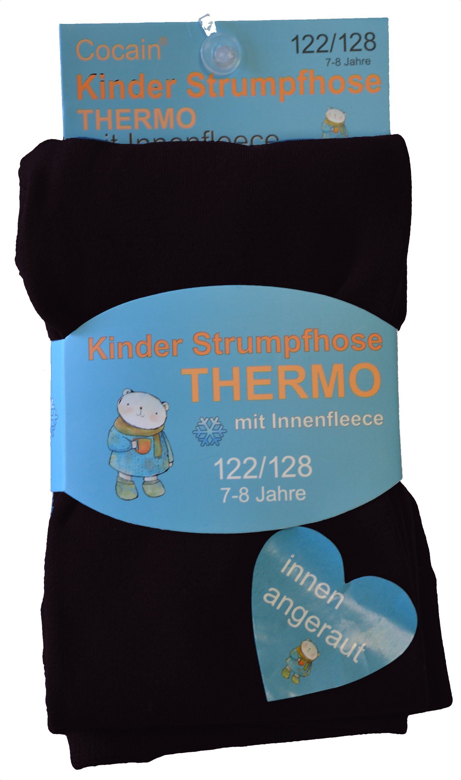 Cocain underwear Thermostrumpfhose 2 Warme Kinder Thermo Strumpfhose geflauscht Vollfrottee Innenfleece (2 St) warm weich flauschig – Bild 2 von 2