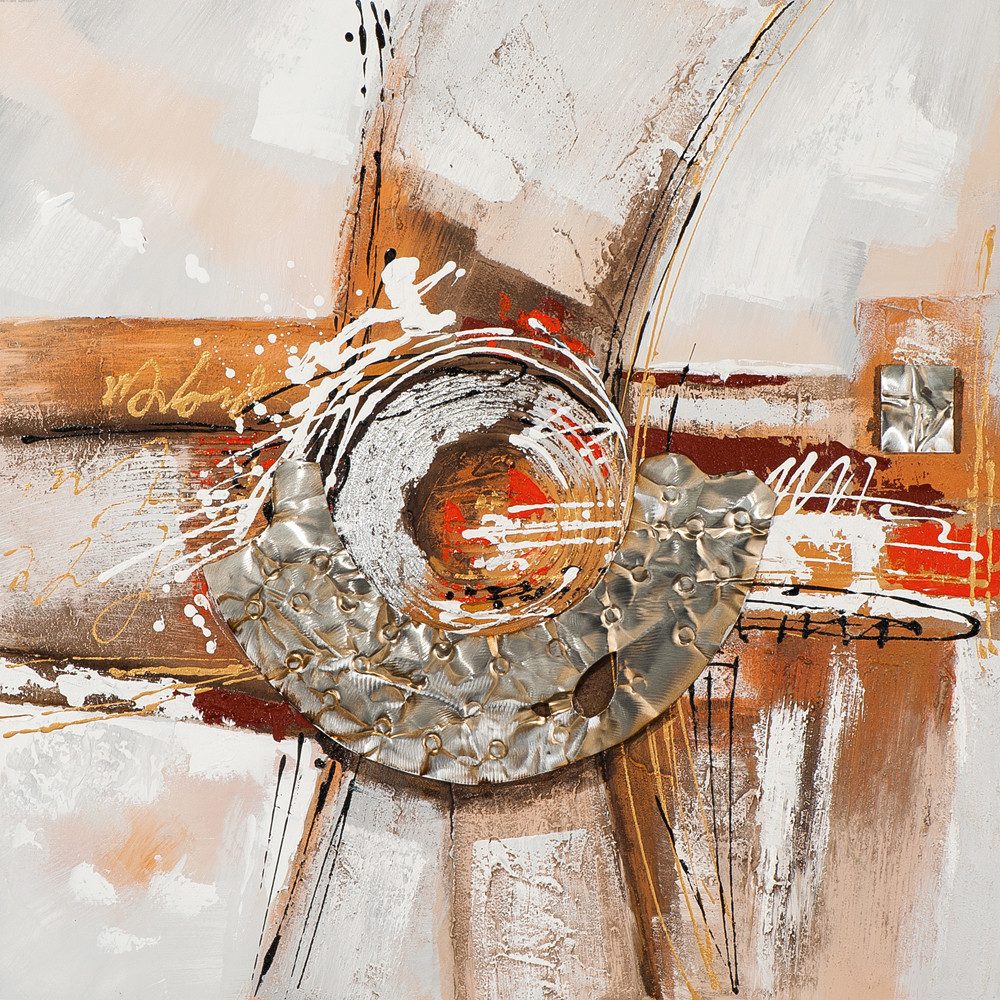 ArtUniverse Gemälde Leinwandbild Abstrakte Geometrie 40 x 40 cm, Abstrakt