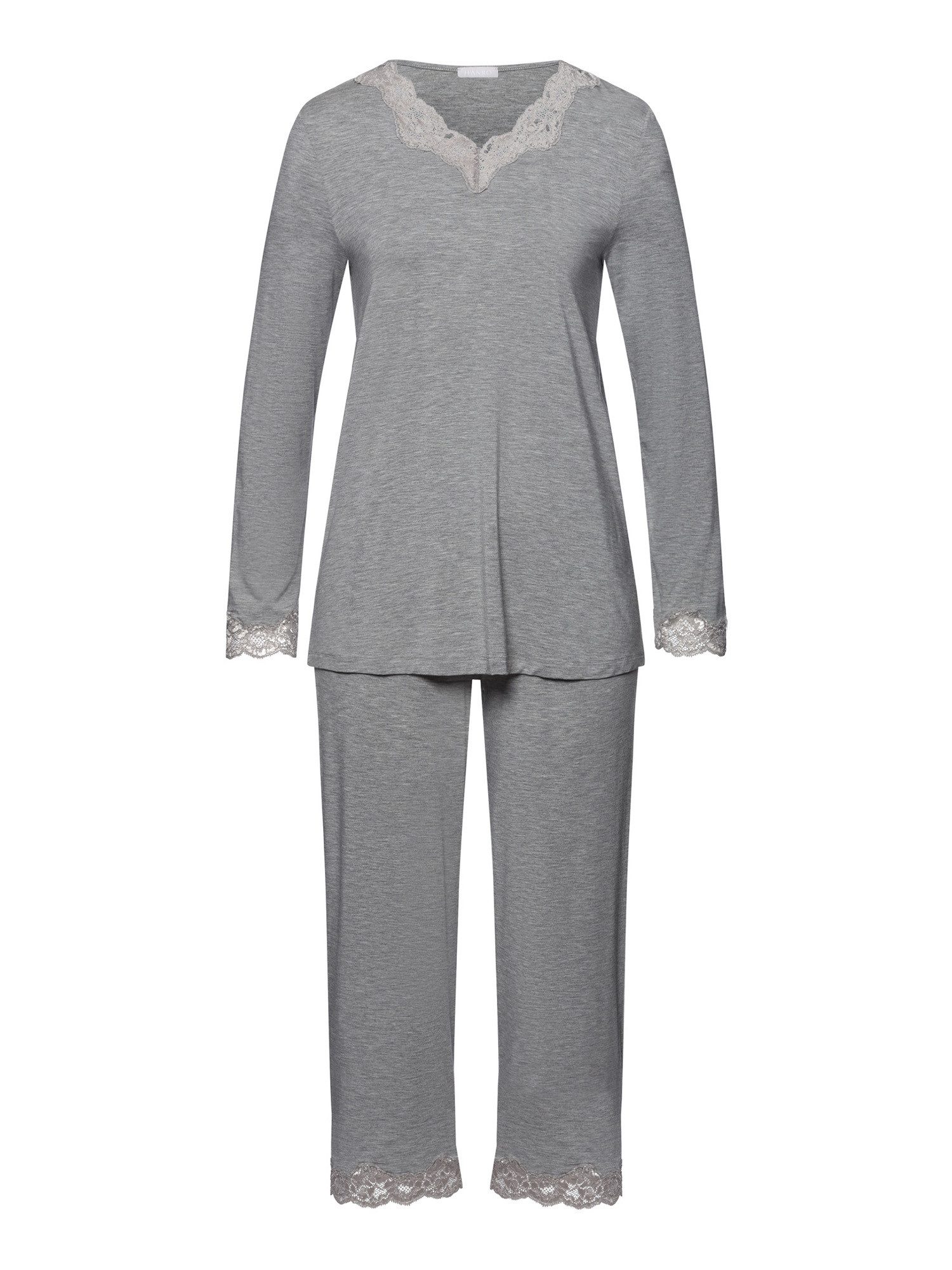 Hanro Pyjama Natural Elegance (2 tlg) schlafanzug schlafmode bequem