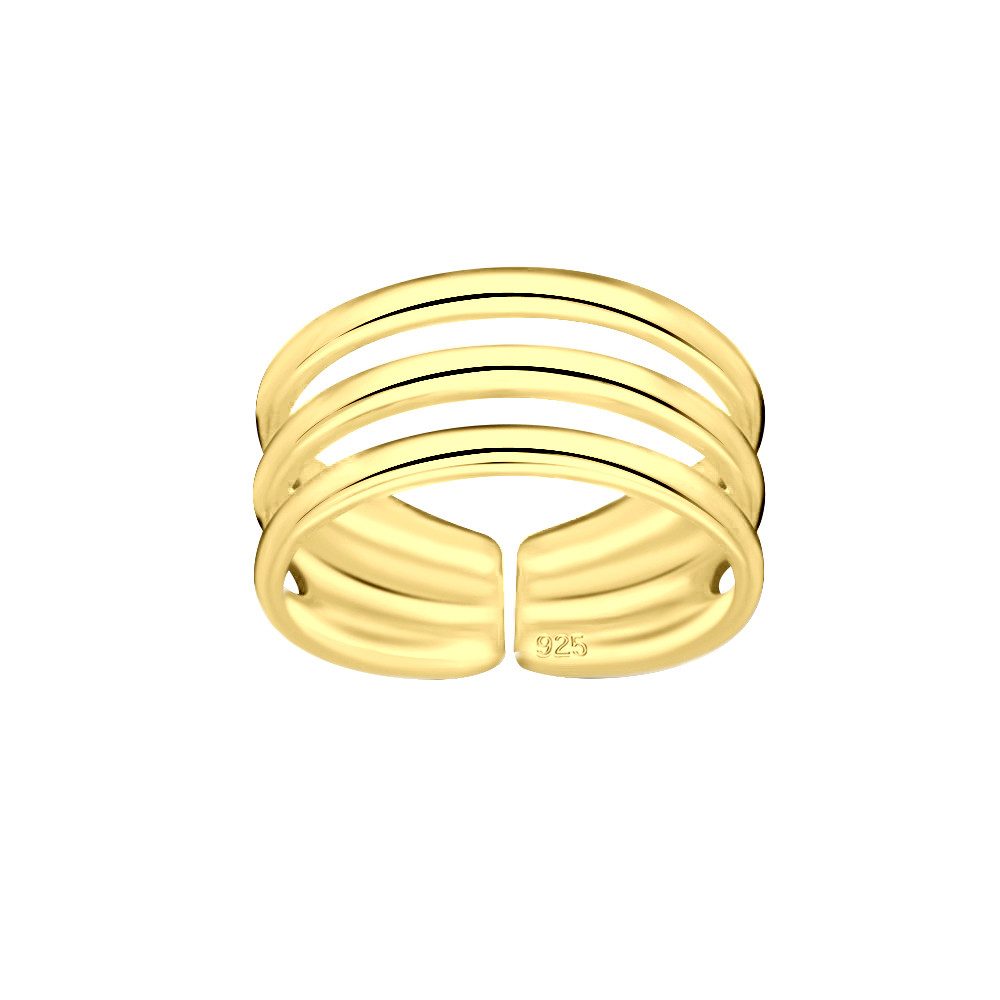 Monkimau Zehenring Dreier Zehenring 925 Silber