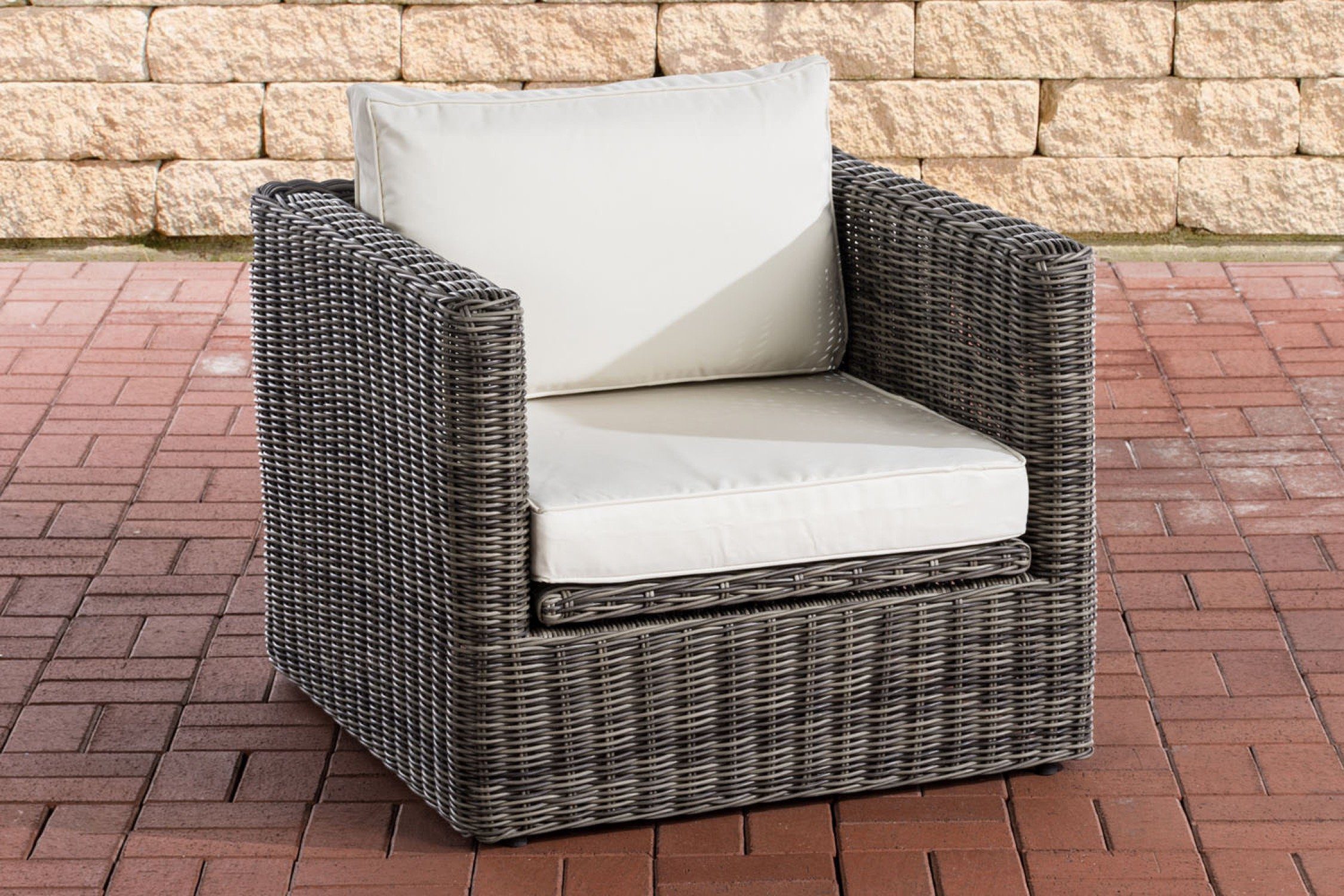 TPFGarden Gartensessel Tico 5mm Rattansessel für Garten und Terrasse