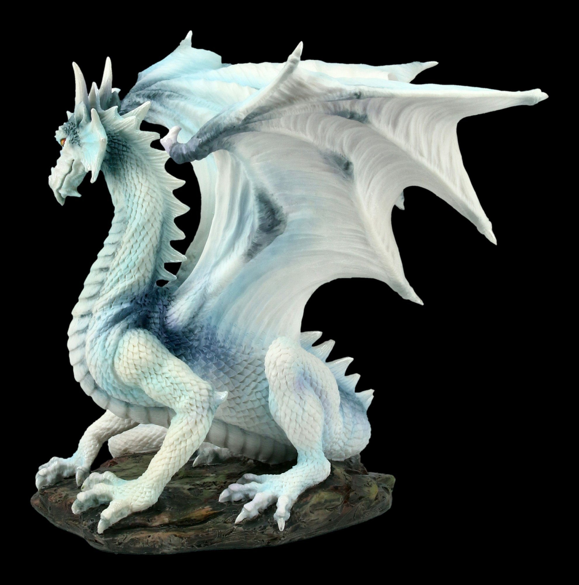 edler massiver weißer Drache Grawlbane Fantasy Drachen Figur 19 cm 