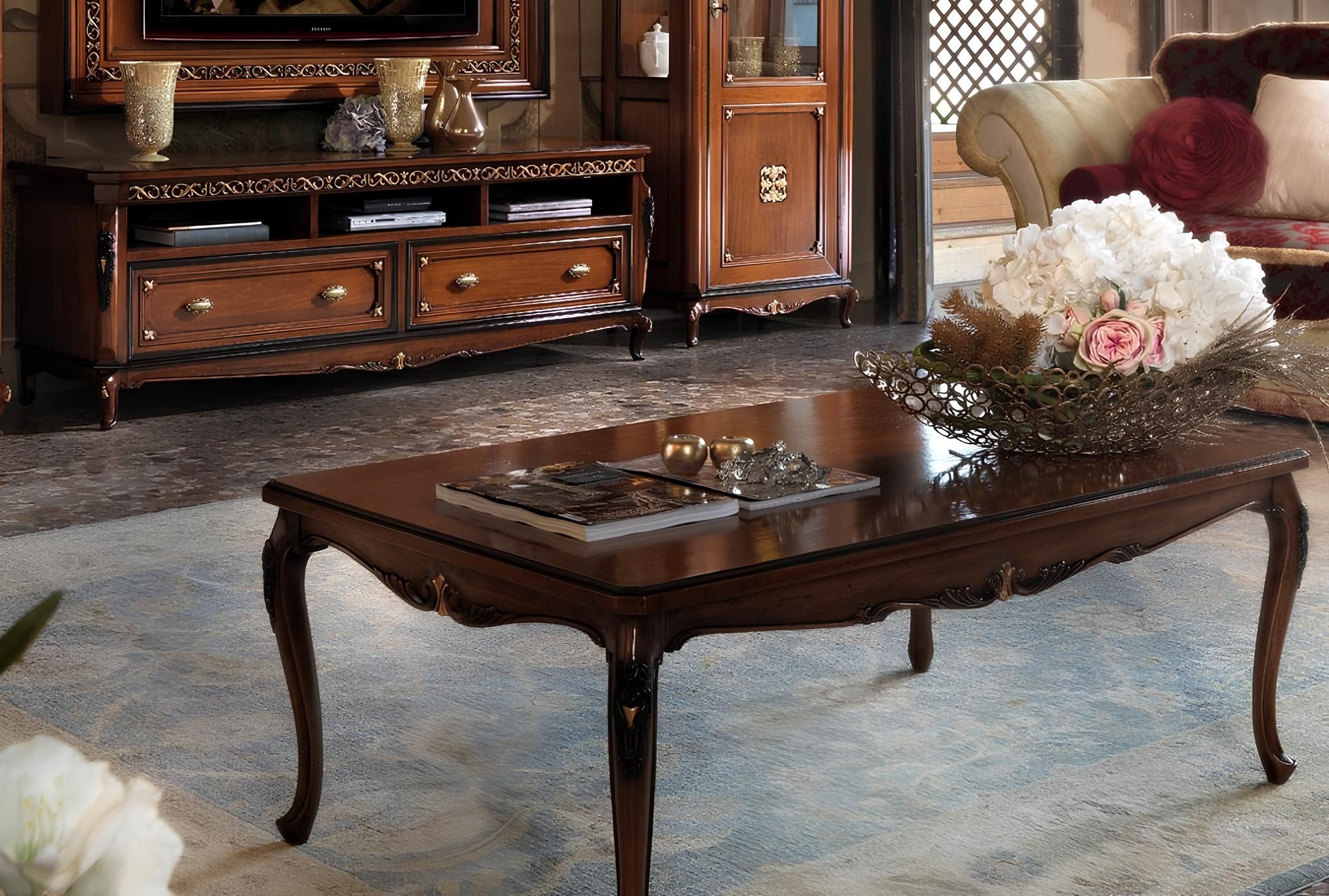 JVmoebel Couchtisch Holztische und Konsolen – Italienische Möbel von Vaccari, Made in Europa