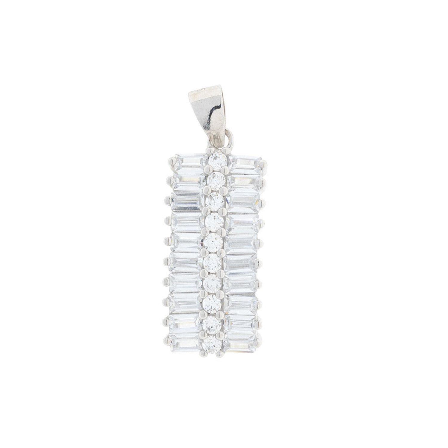 Golders Schmuckset Ohrringe und Anhänger aus 925 Silber (mit Glaskristall, 2-tlg., Set), Sterlingsilber Schmuck für Damen