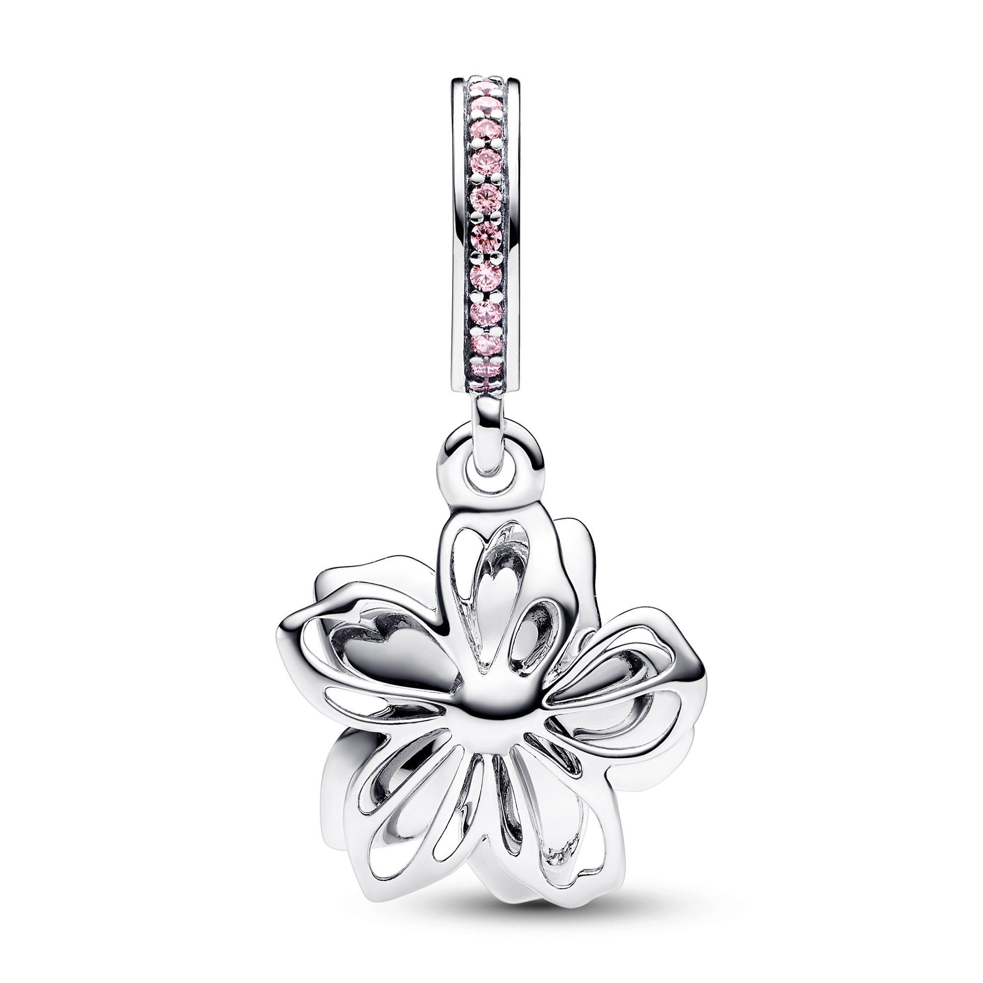 Pandora Kette mit Anhänger Damen-Silber Geschenkset Kirschblüte