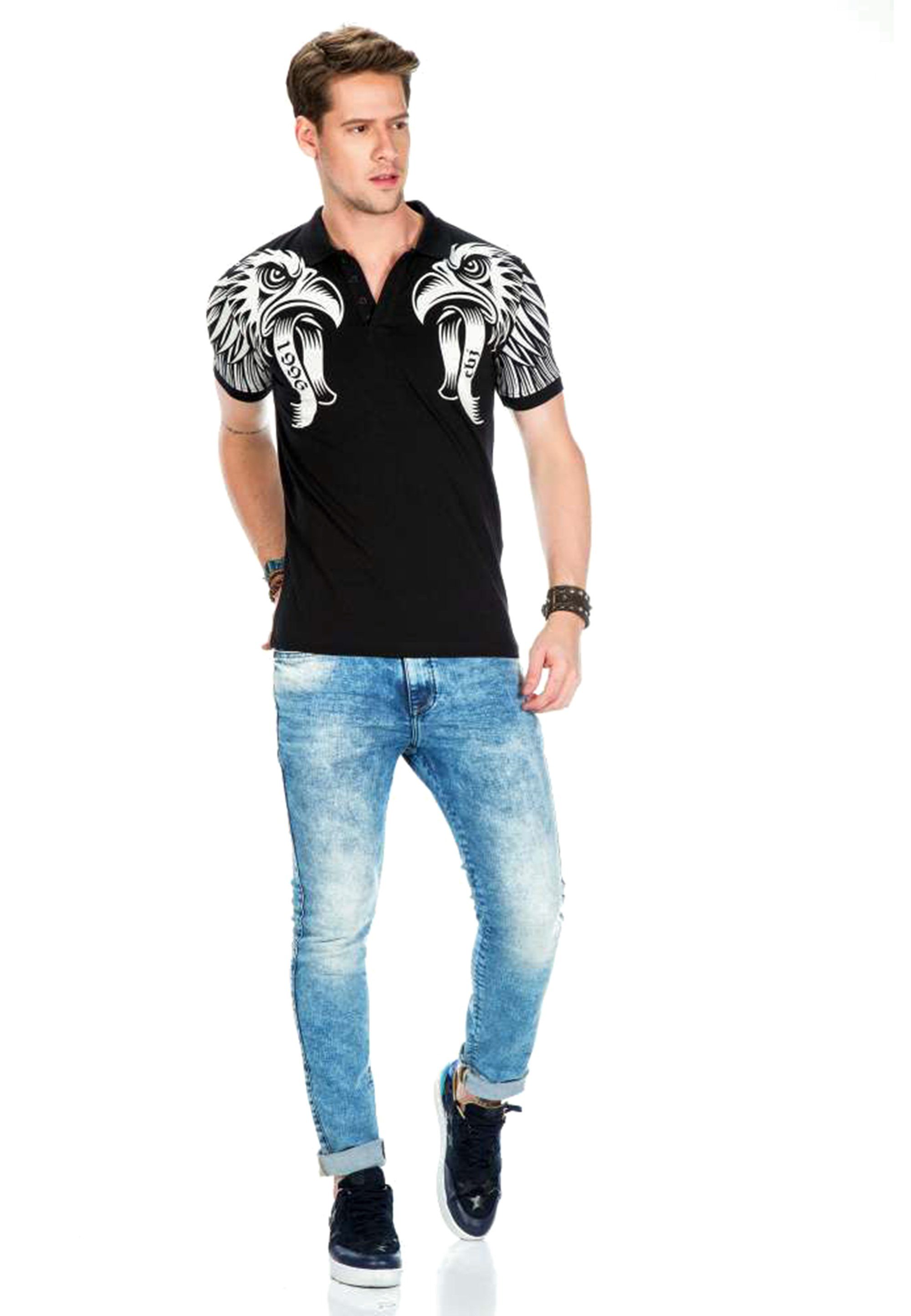 Baxx Adler-Prints & Poloshirt mit Cipo coolen