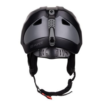 FORCE Skihelm Helm FORCE SKI mattschwarz grey print XS-S