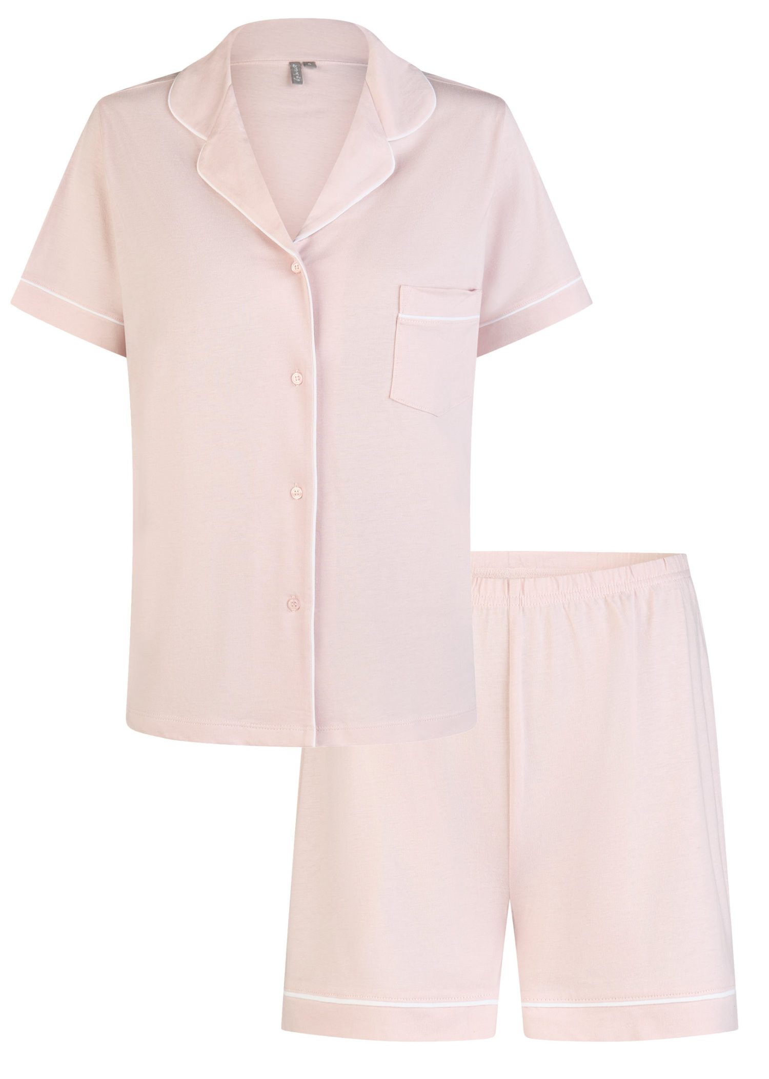 By Louise Shorty Damen Pyjama kurz geknöpft (2 tlg) Klassisches Design