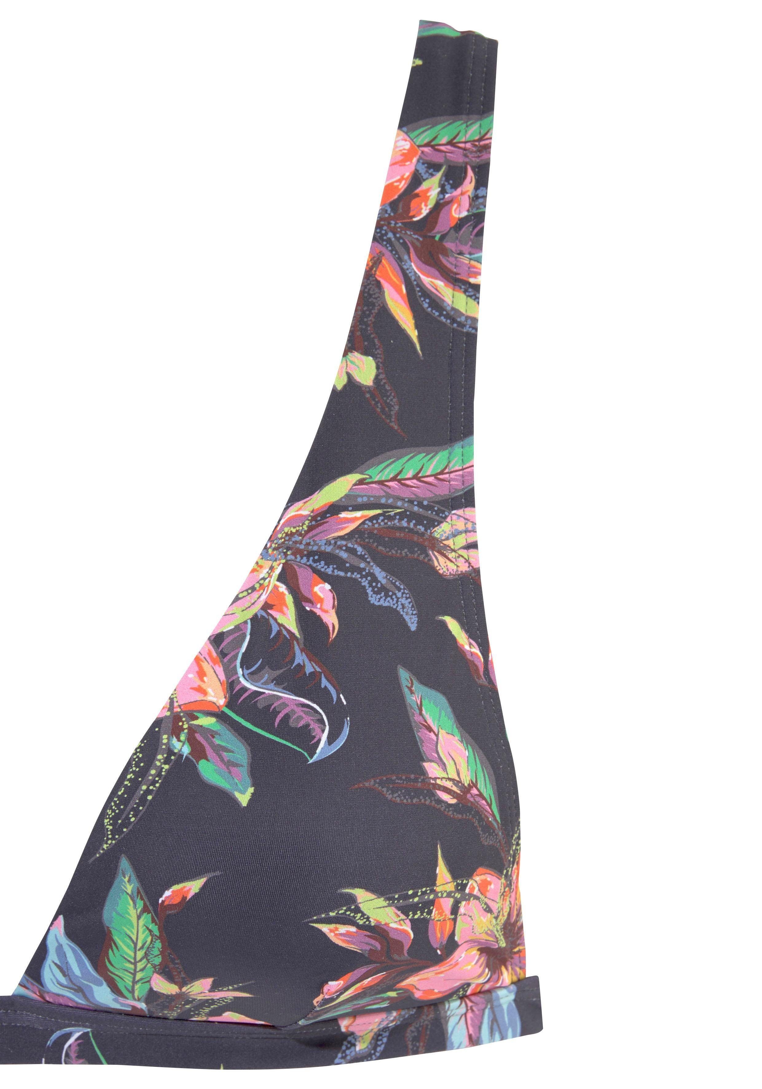 LASCANA Triangel-Bikini-Top Malia, mit tropischem Print