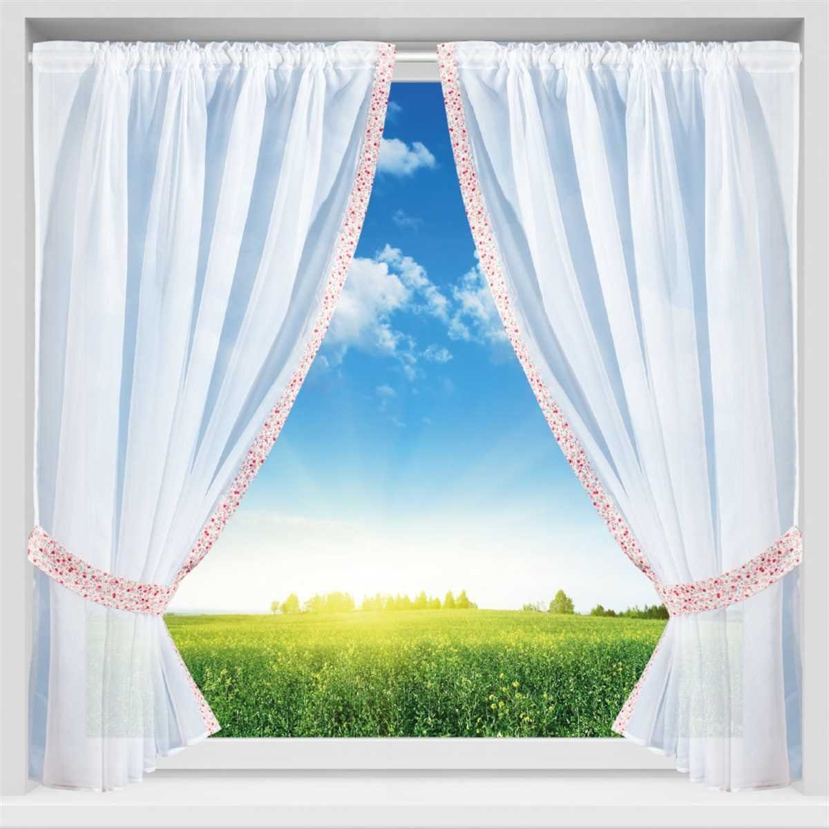 Arsvita Vorhang, Stangendurchzug, transparent, Gardinenset (2 Schlaufenschals, 2 Raffhalter) 140cm x 120cm, Voile