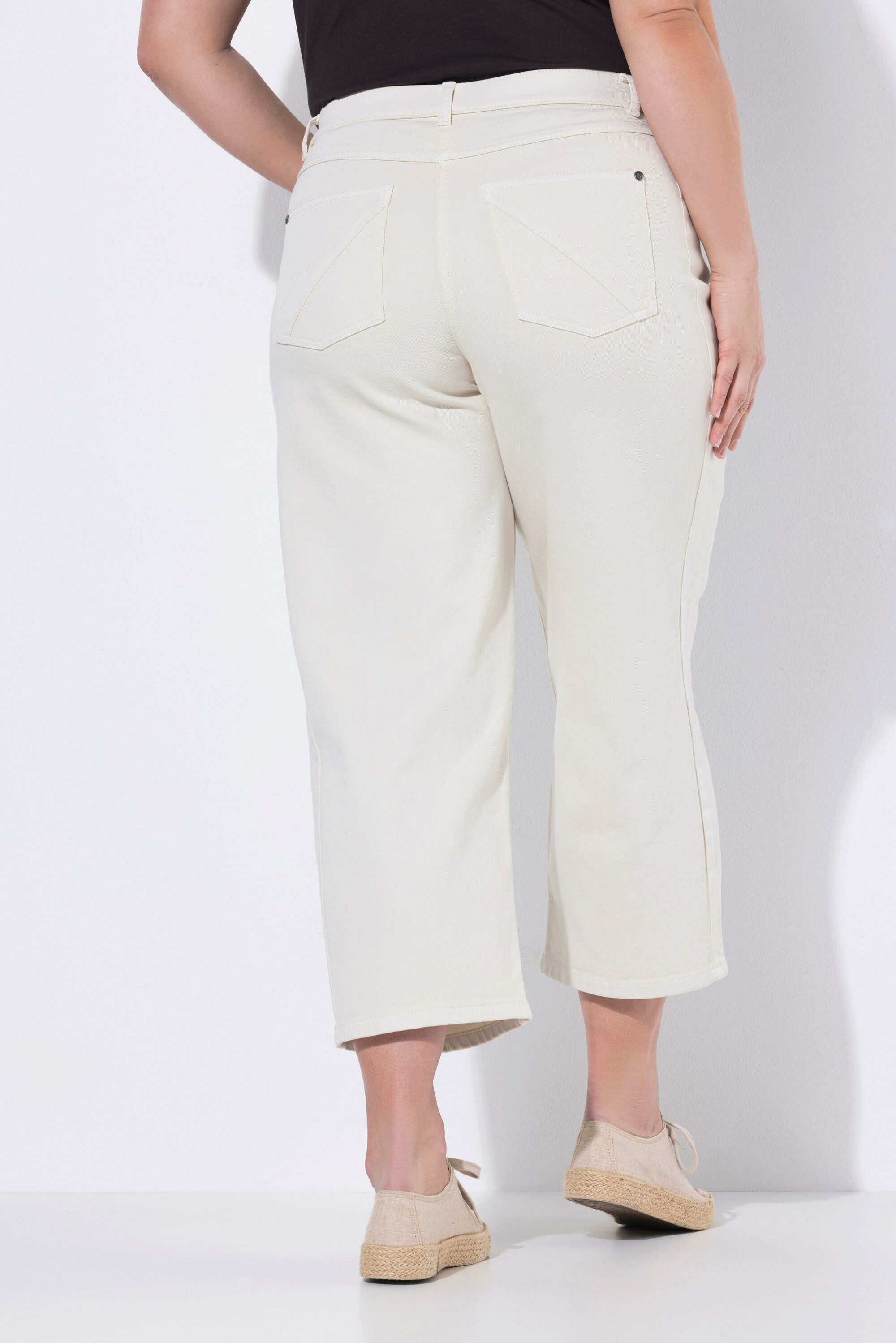 Ulla Popken Regular-fit-Jeans Barrel-Jeans weites Bein Komfortbund Biobaumwolle