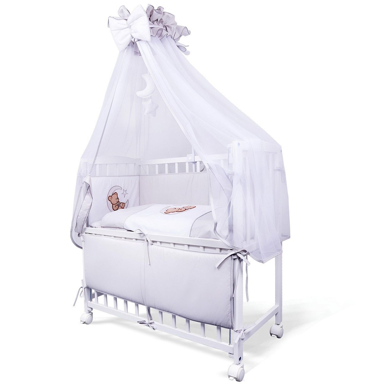 Babyhafen Beistellbett Babybettchen 90x40 mit Rollen günstig online kaufen