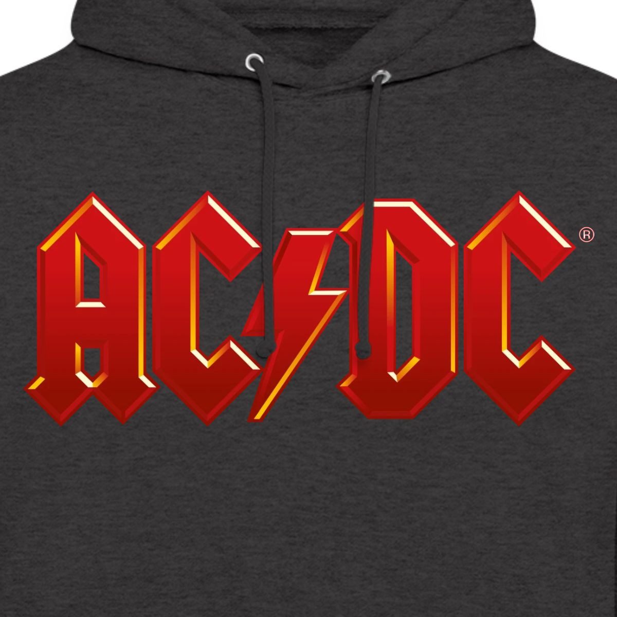 Spreadshirt Hoodie AC/DC Klassisches Logo Mit Blitz Unisex Hoodie (1-tlg) Unisex-Schnitt: Sitzt bei Männern körpernah, bei Frauen weit – Bild 2 von 5