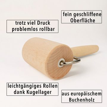 SOHFA Teigroller Backblechroller hergestellt in Europa - Mini Nudelholz für jede Ecke gerade, (1-Set, 1 Roller), kompakte Größe