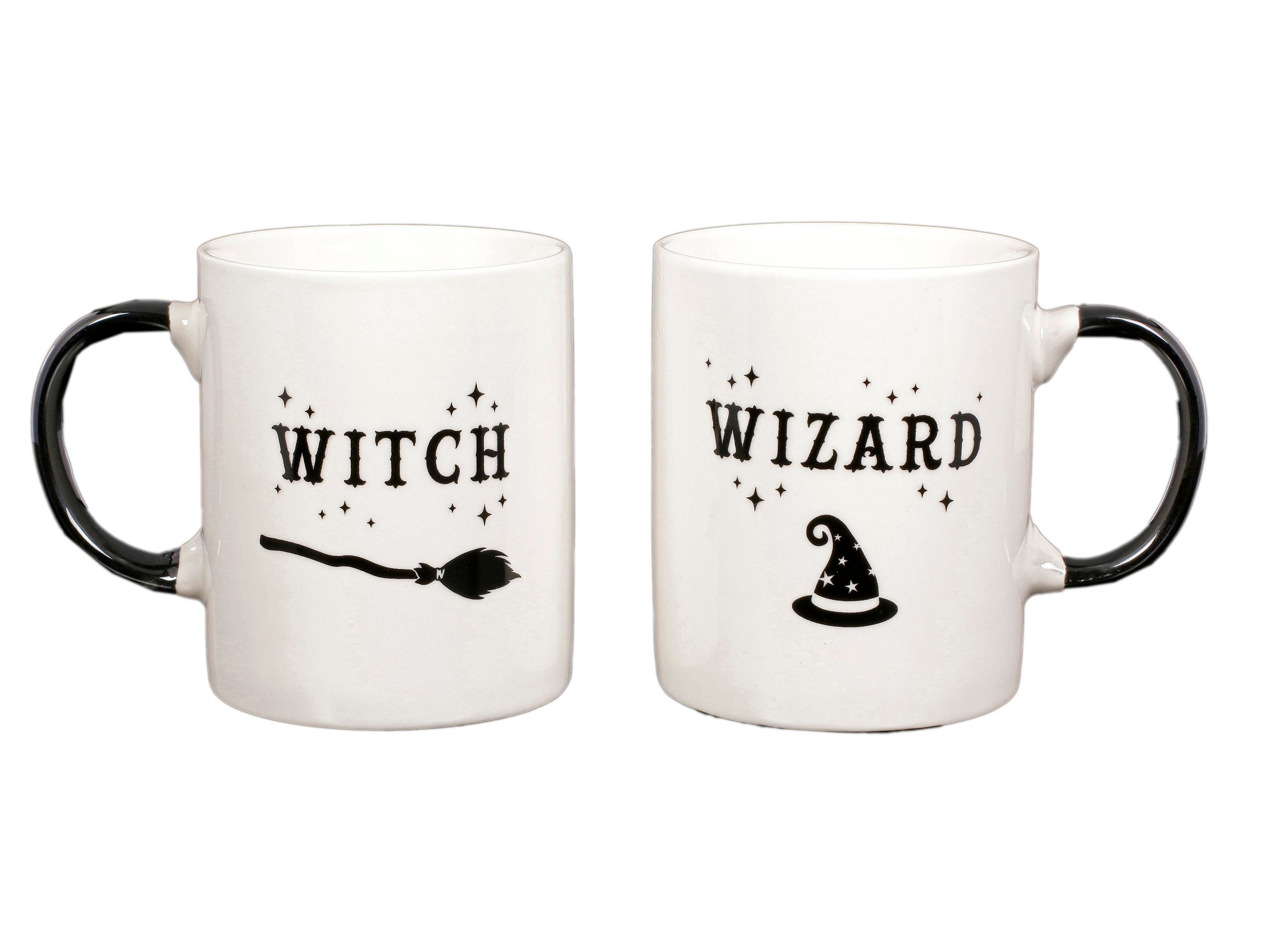 Figuren Shop GmbH Tasse Tassen Set - Witch and Wizard - Dekoration Fantasy Tasse, Keramik