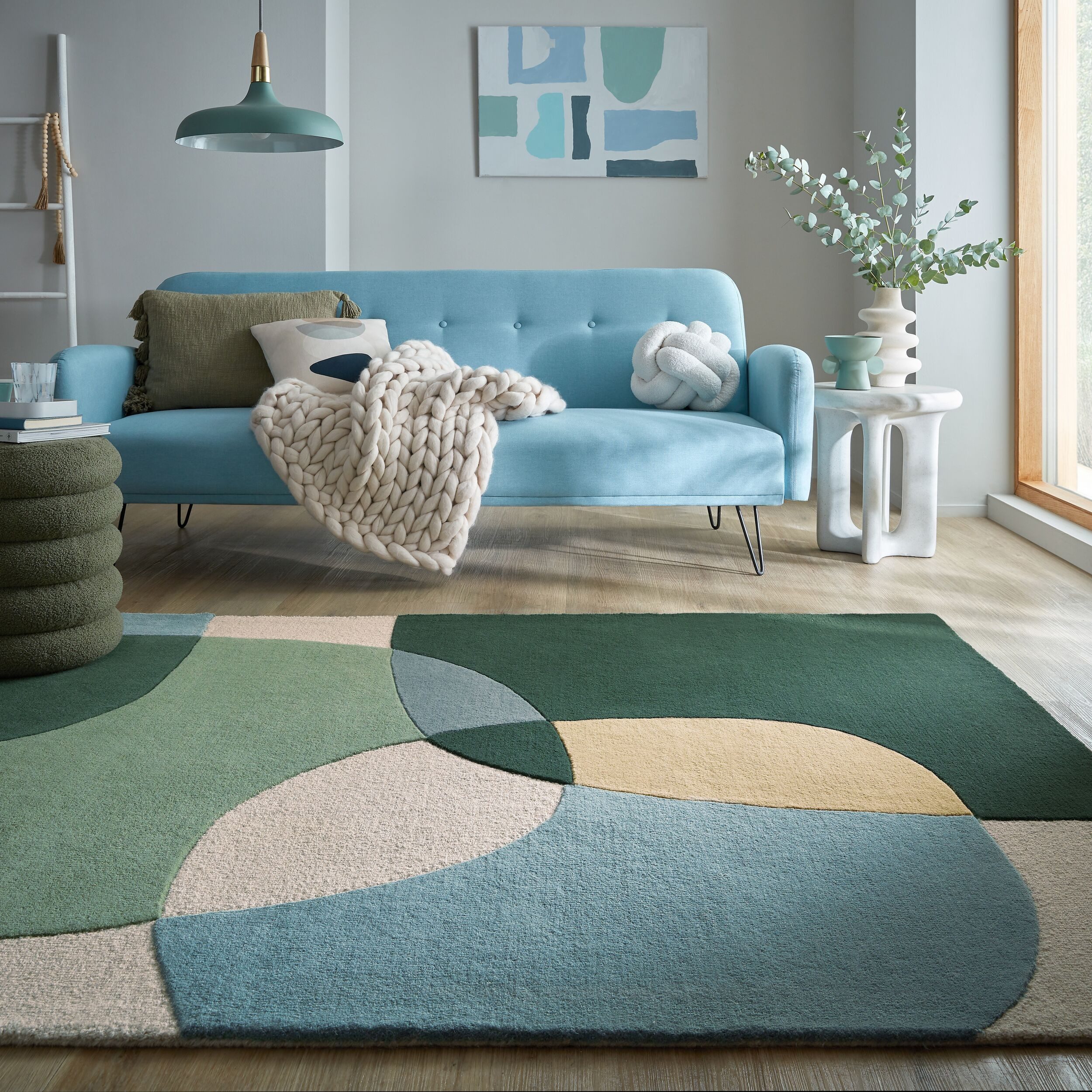 FLAIR RUGS Wollteppich »Glow, gemustert & modern«, rechteckig, 8 mm Höhe, f günstig online kaufen